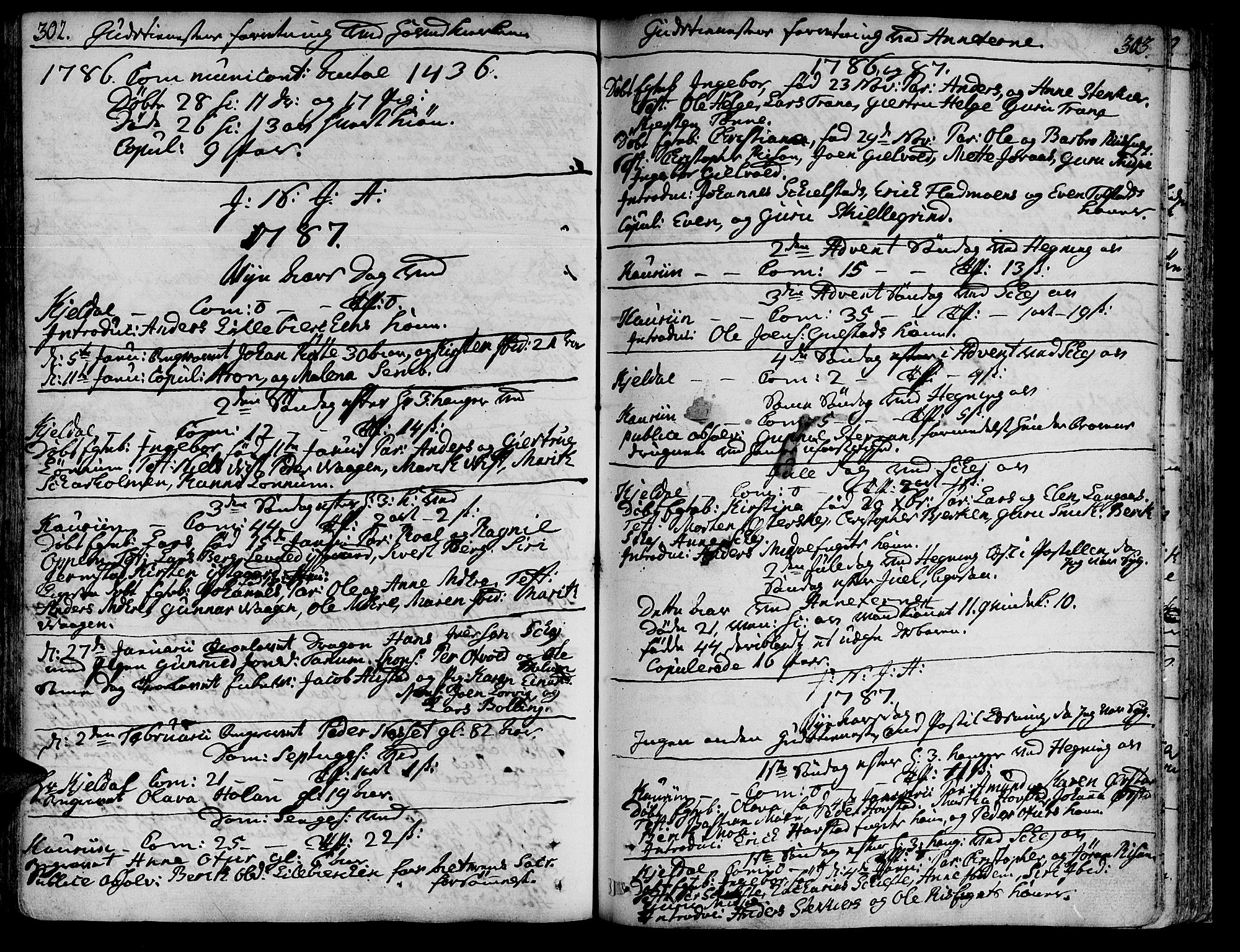Ministerialprotokoller, klokkerbøker og fødselsregistre - Nord-Trøndelag, AV/SAT-A-1458/735/L0331: Parish register (official) no. 735A02, 1762-1794, p. 302-303