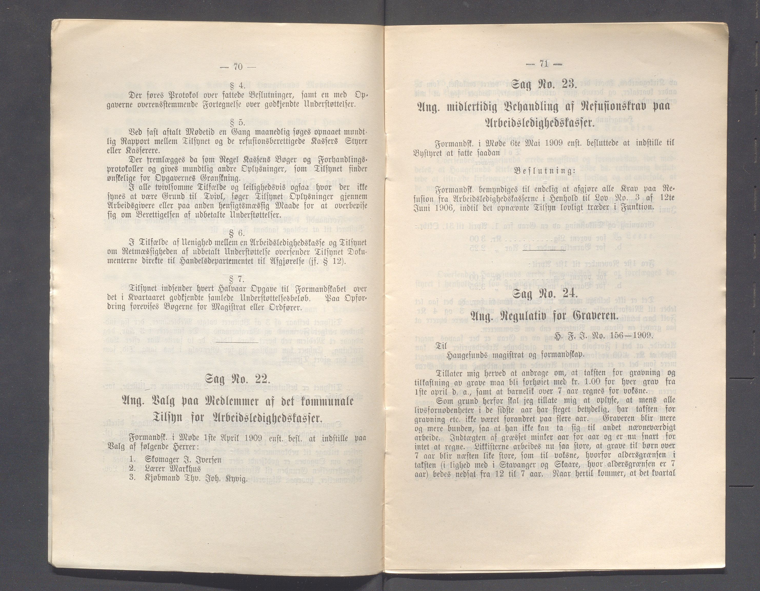 Haugesund kommune - Formannskapet og Bystyret, IKAR/A-740/A/Abb/L0002: Bystyreforhandlinger, 1908-1917, p. 241