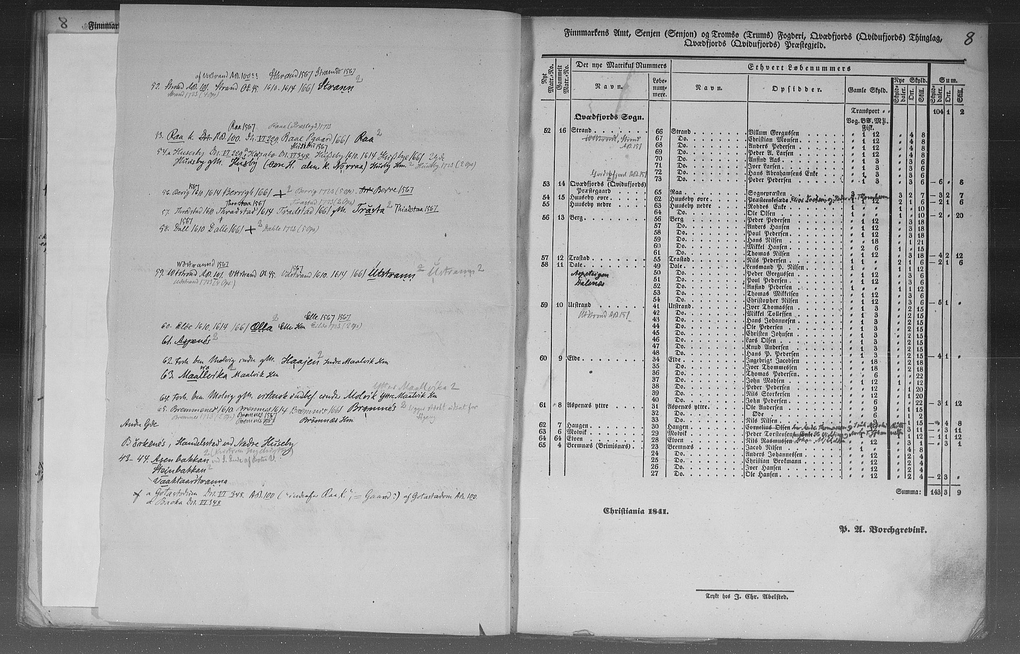 Rygh, AV/RA-PA-0034/F/Fb/L0015/0003: Matrikkelen for 1838 / Matrikkelen for 1838 - Tromsø amt (Troms fylke), 1838, p. 8d