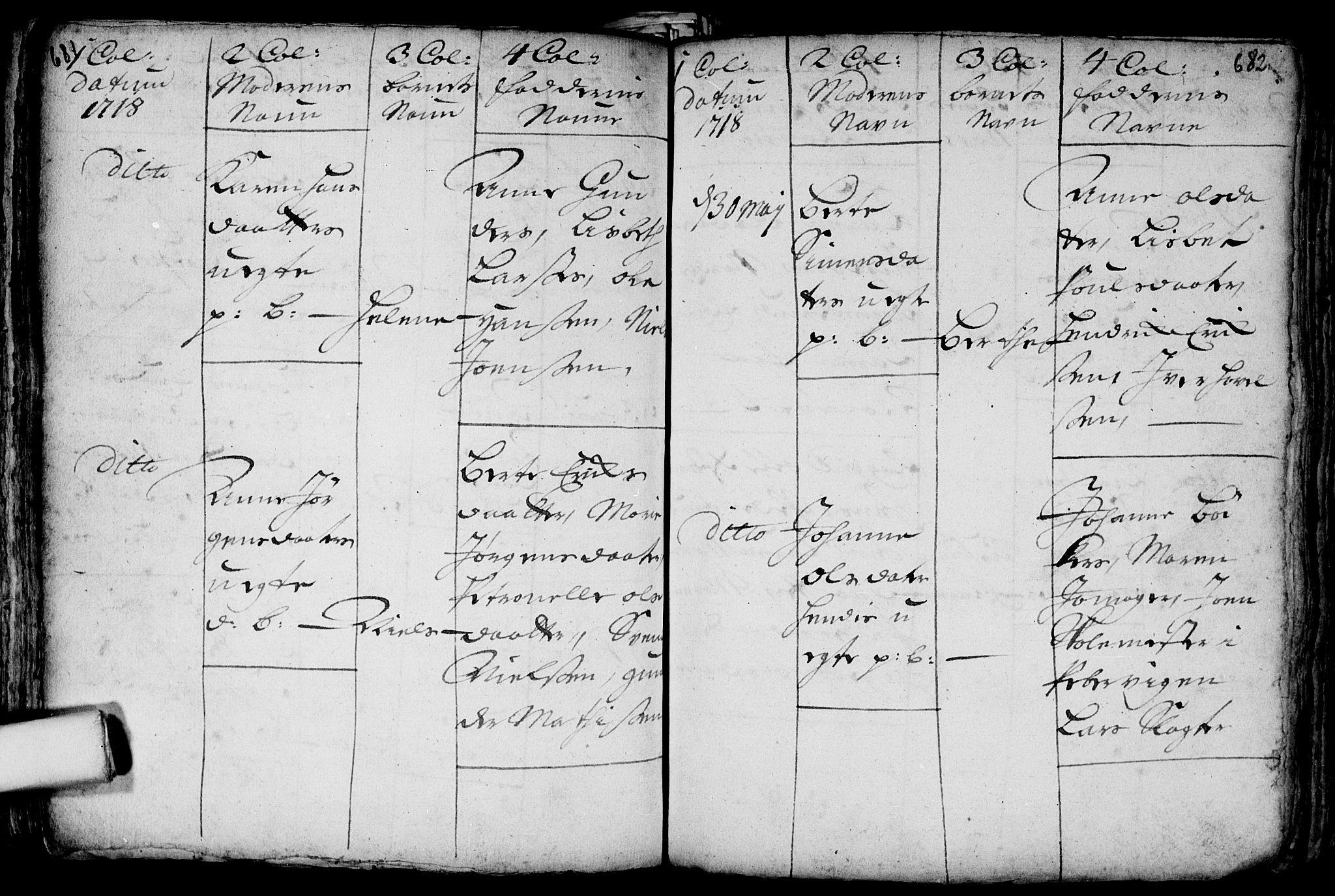 Aker prestekontor kirkebøker, AV/SAO-A-10861/F/L0002: Parish register (official) no. 2, 1714-1720, p. 681-682