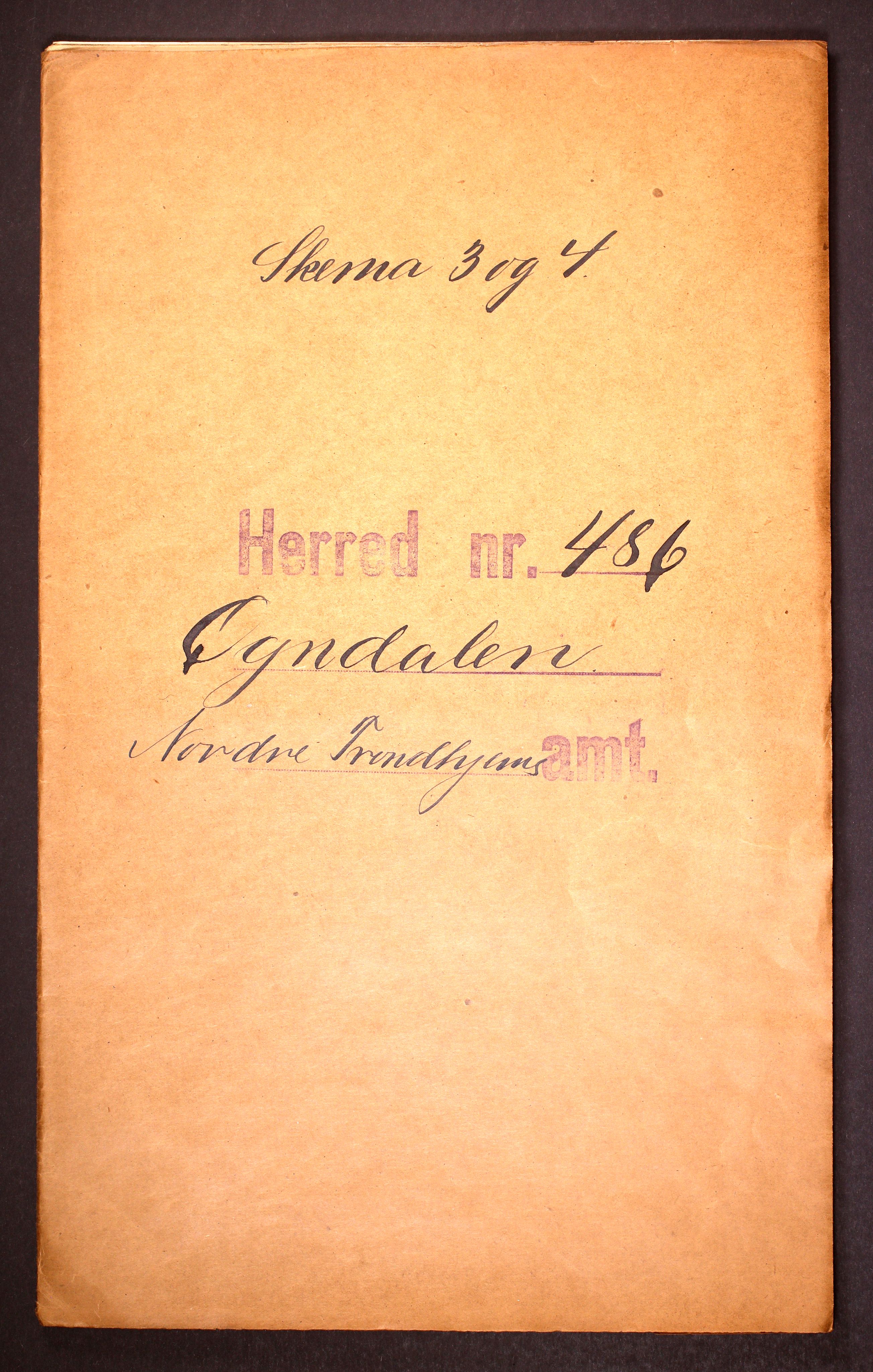 RA, 1910 census for Ogndal, 1910, p. 1