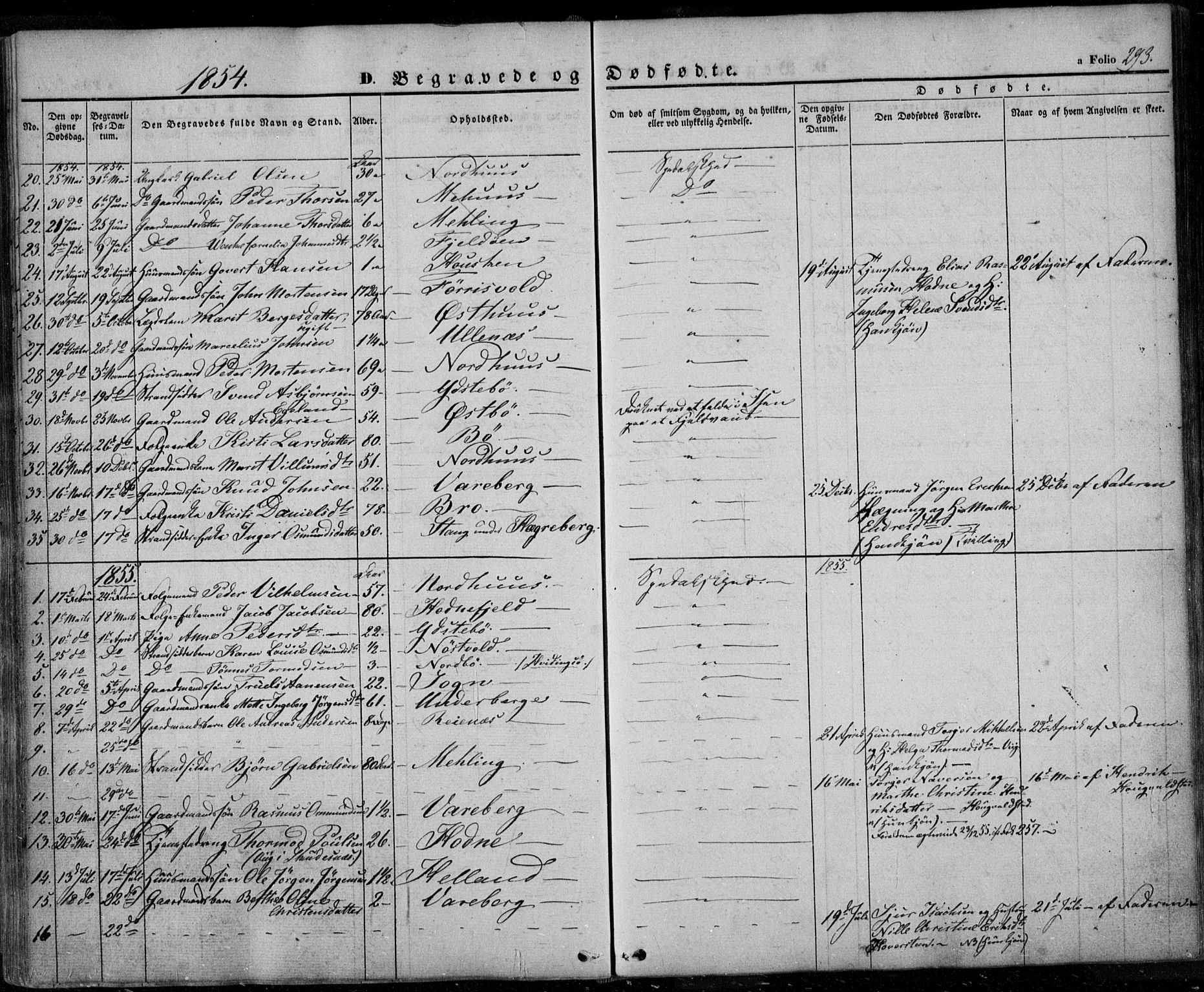Rennesøy sokneprestkontor, SAST/A -101827/H/Ha/Haa/L0005: Parish register (official) no. A 5, 1838-1859, p. 293
