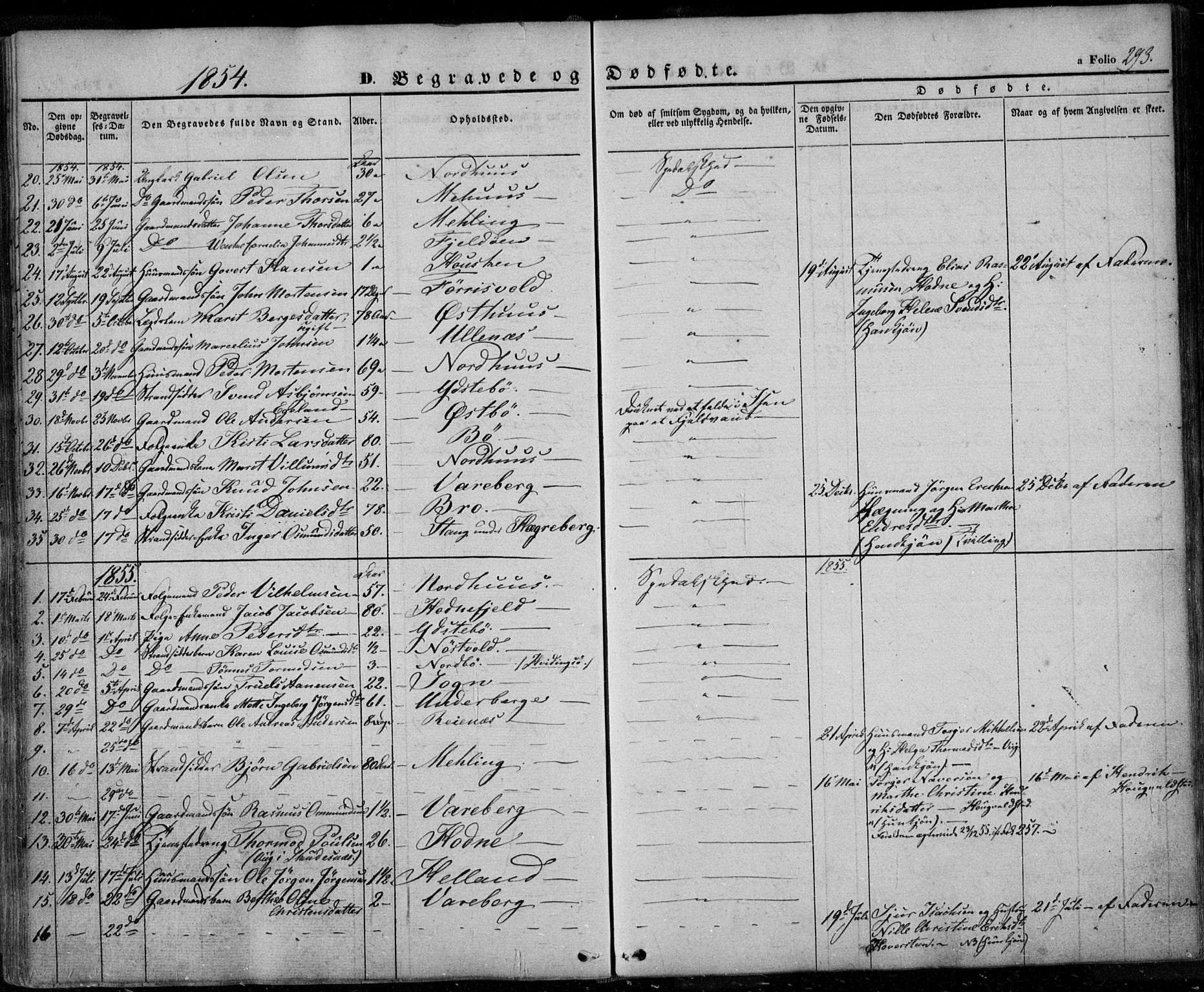 Rennesøy sokneprestkontor, AV/SAST-A -101827/H/Ha/Haa/L0005: Parish register (official) no. A 5, 1838-1859, p. 293