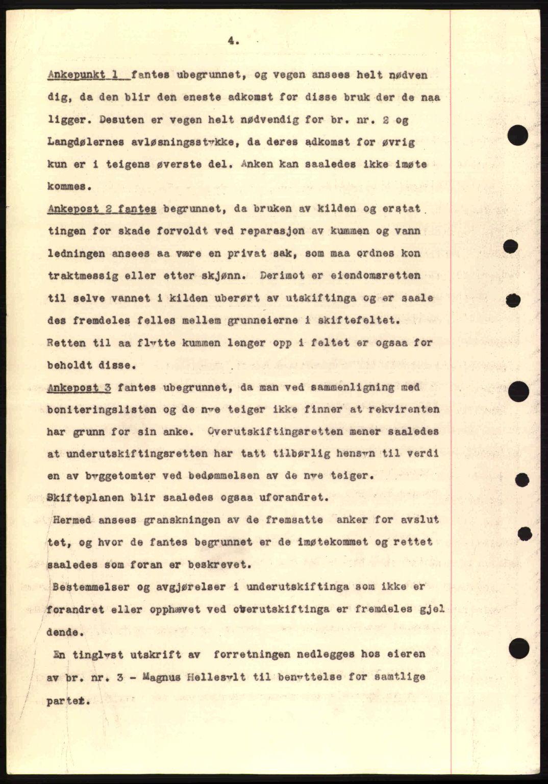 Nordre Sunnmøre sorenskriveri, AV/SAT-A-0006/1/2/2C/2Ca: Mortgage book no. A15, 1942-1943, Diary no: : 20/1943