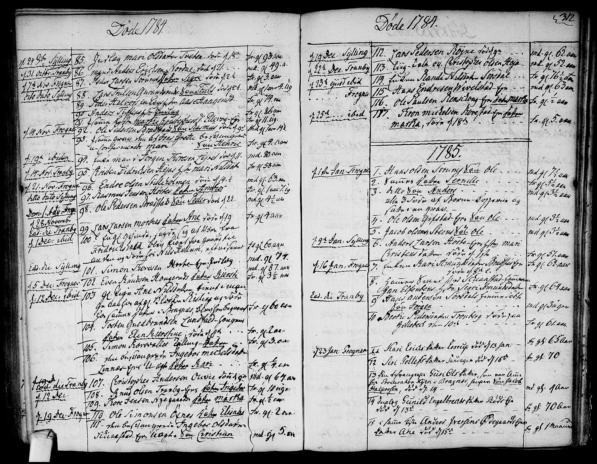 Lier kirkebøker, AV/SAKO-A-230/F/Fa/L0006: Parish register (official) no. I 6, 1777-1794, p. 311-312