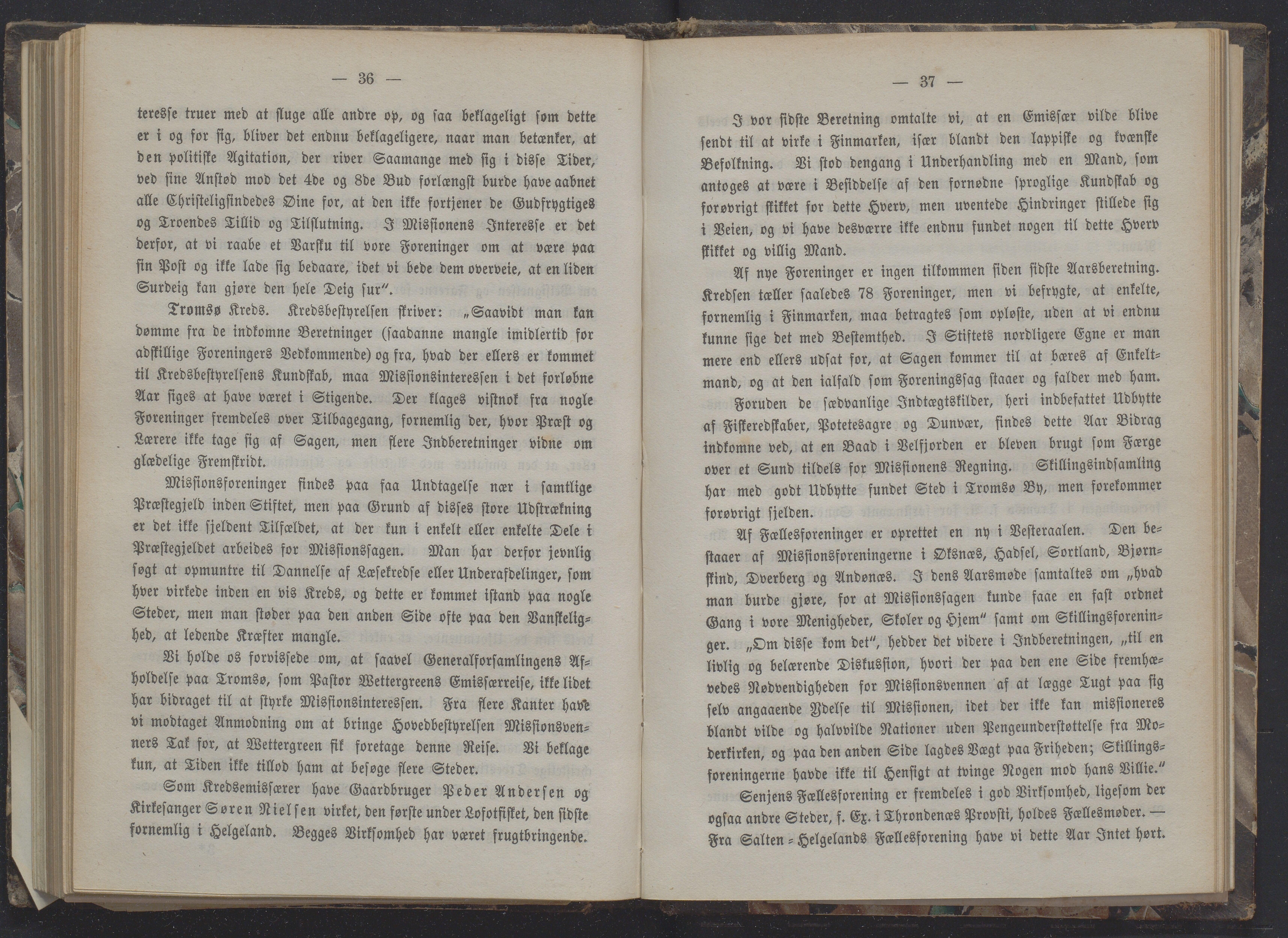 Det Norske Misjonsselskap - hovedadministrasjonen, VID/MA-A-1045/D/Db/Dba/L0337/0010: Beretninger, Bøker, Skrifter o.l   / Årsberetninger 29 , 1871, p. 36-37