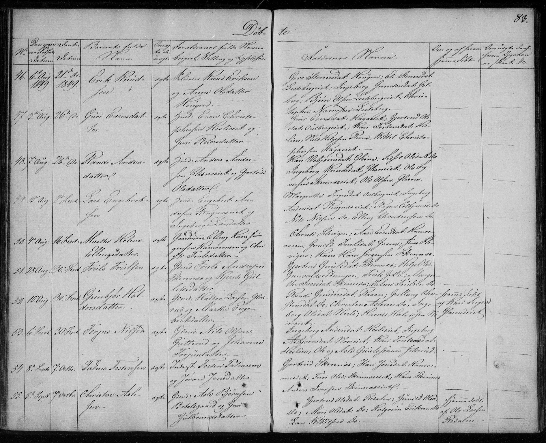 Krødsherad kirkebøker, SAKO/A-19/F/Fa/L0002: Parish register (official) no. 2, 1829-1851, p. 83