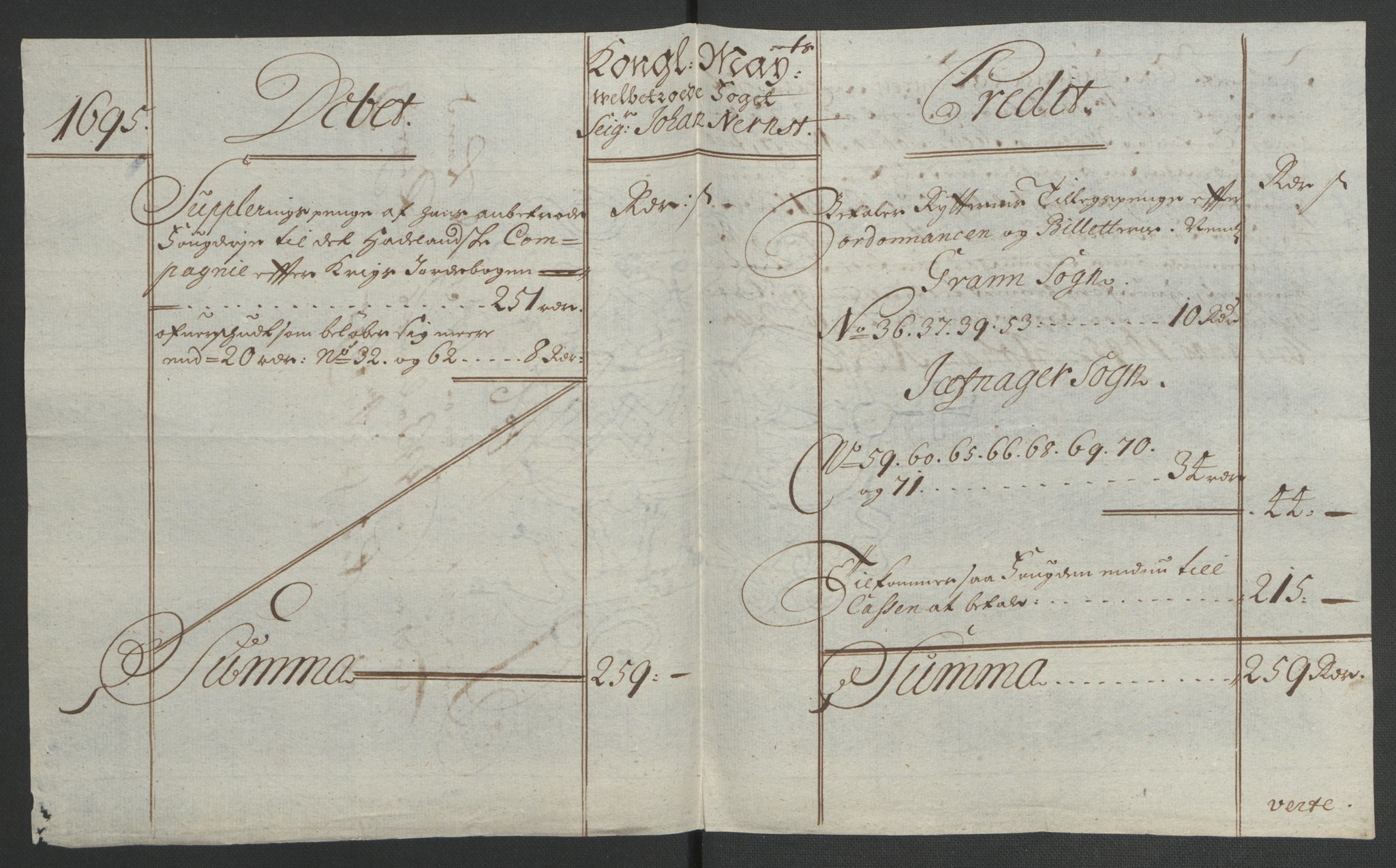 Rentekammeret inntil 1814, Reviderte regnskaper, Fogderegnskap, RA/EA-4092/R18/L1293: Fogderegnskap Hadeland, Toten og Valdres, 1695, p. 155