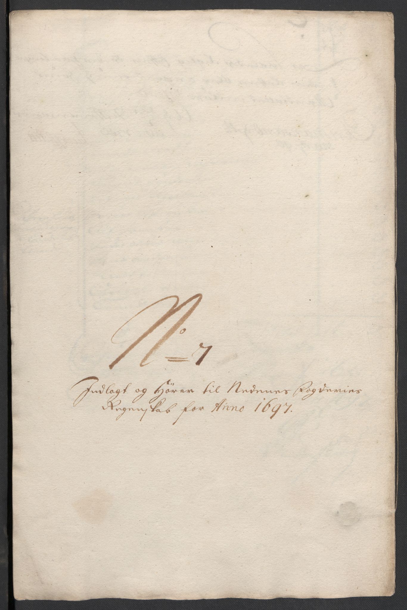 Rentekammeret inntil 1814, Reviderte regnskaper, Fogderegnskap, RA/EA-4092/R39/L2313: Fogderegnskap Nedenes, 1696-1697, p. 147