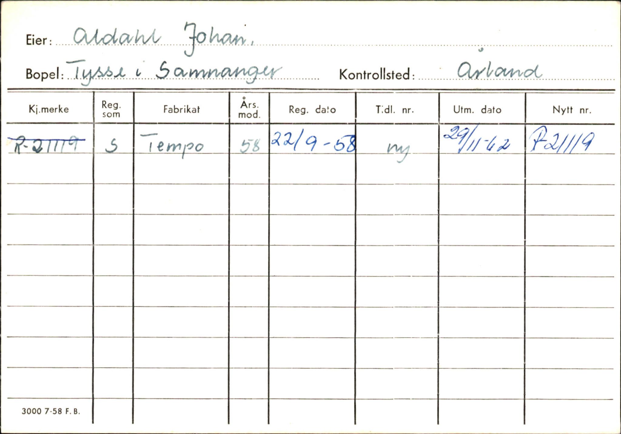 Statens vegvesen, Hordaland vegkontor, AV/SAB-A-5201/2/Ha/L0001: R-eierkort A, 1920-1971, p. 316