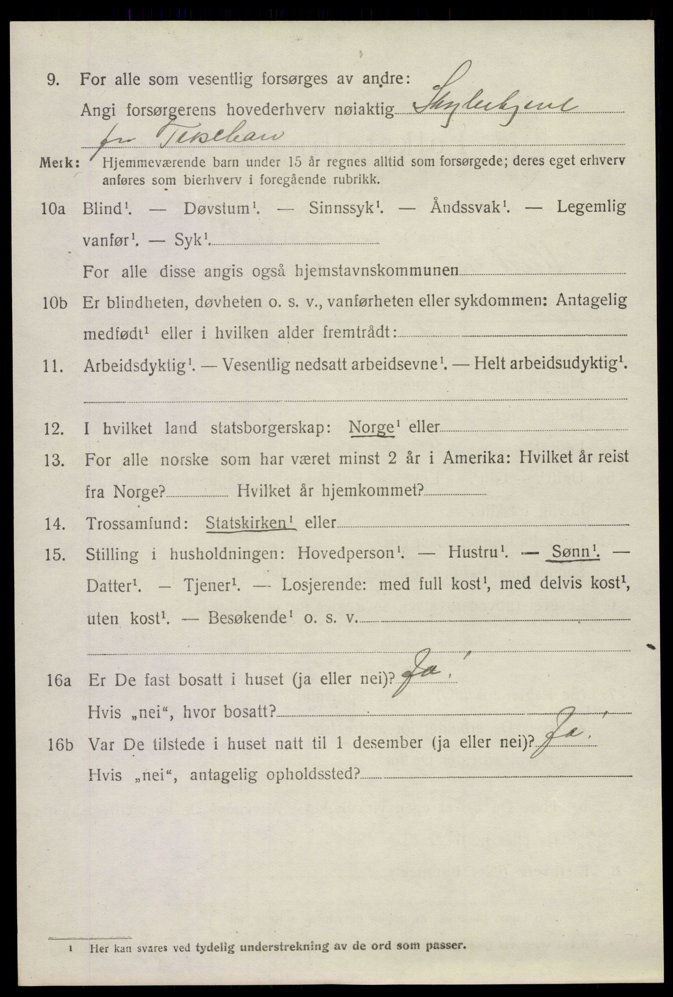 SAKO, 1920 census for Andebu, 1920, p. 5347