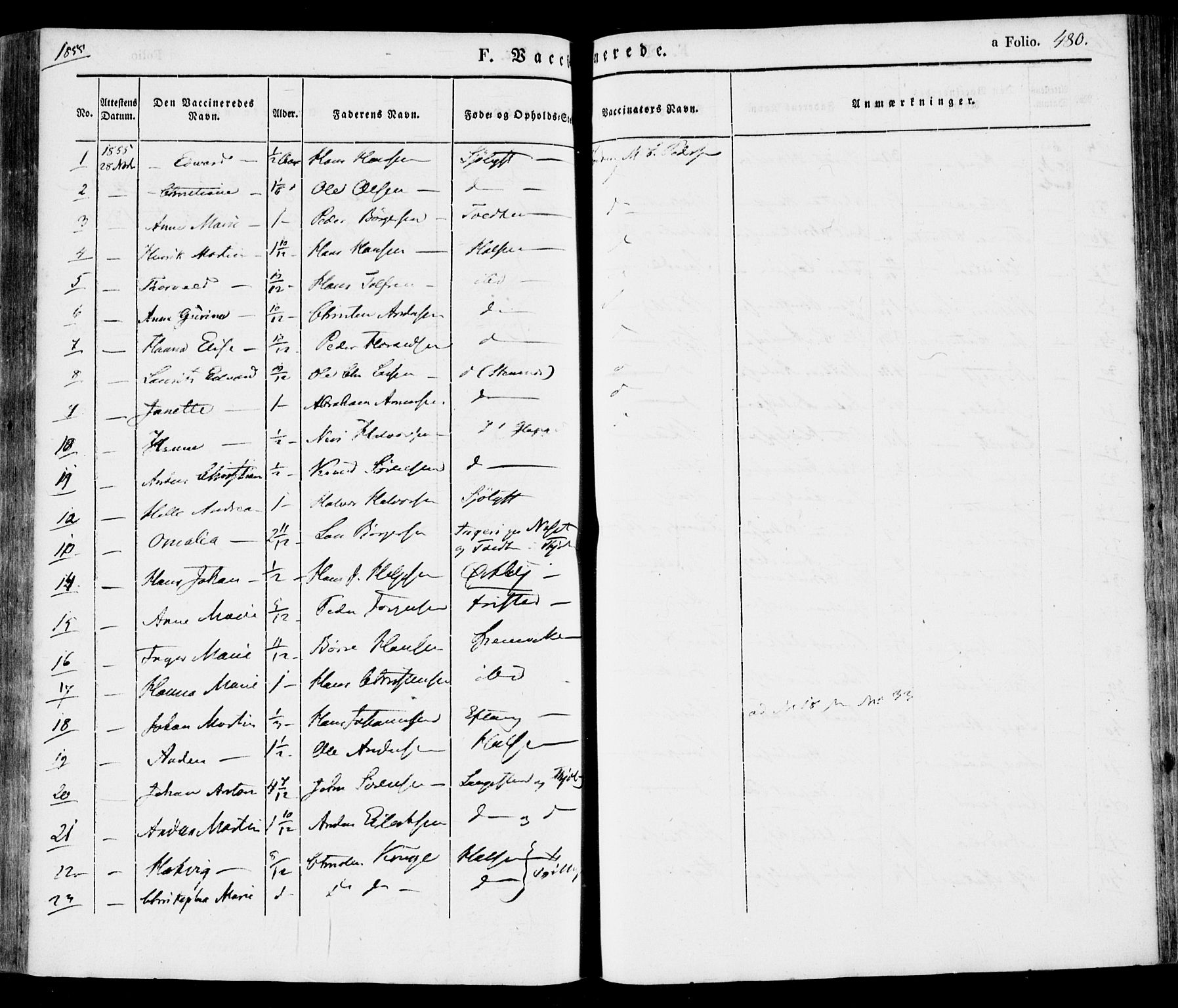 Tjølling kirkebøker, SAKO/A-60/F/Fa/L0006: Parish register (official) no. 6, 1835-1859, p. 480