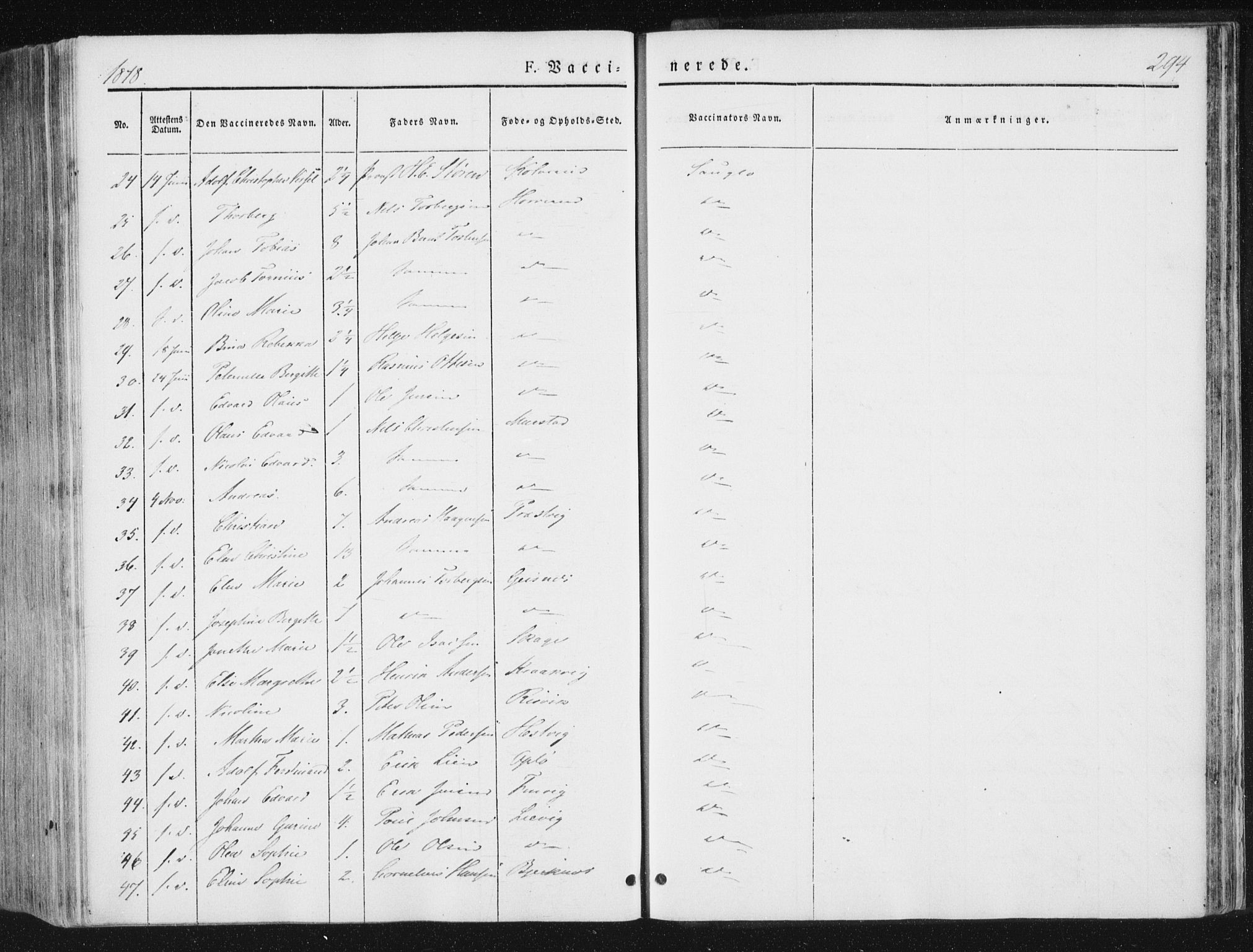 Ministerialprotokoller, klokkerbøker og fødselsregistre - Nord-Trøndelag, SAT/A-1458/780/L0640: Parish register (official) no. 780A05, 1845-1856, p. 294