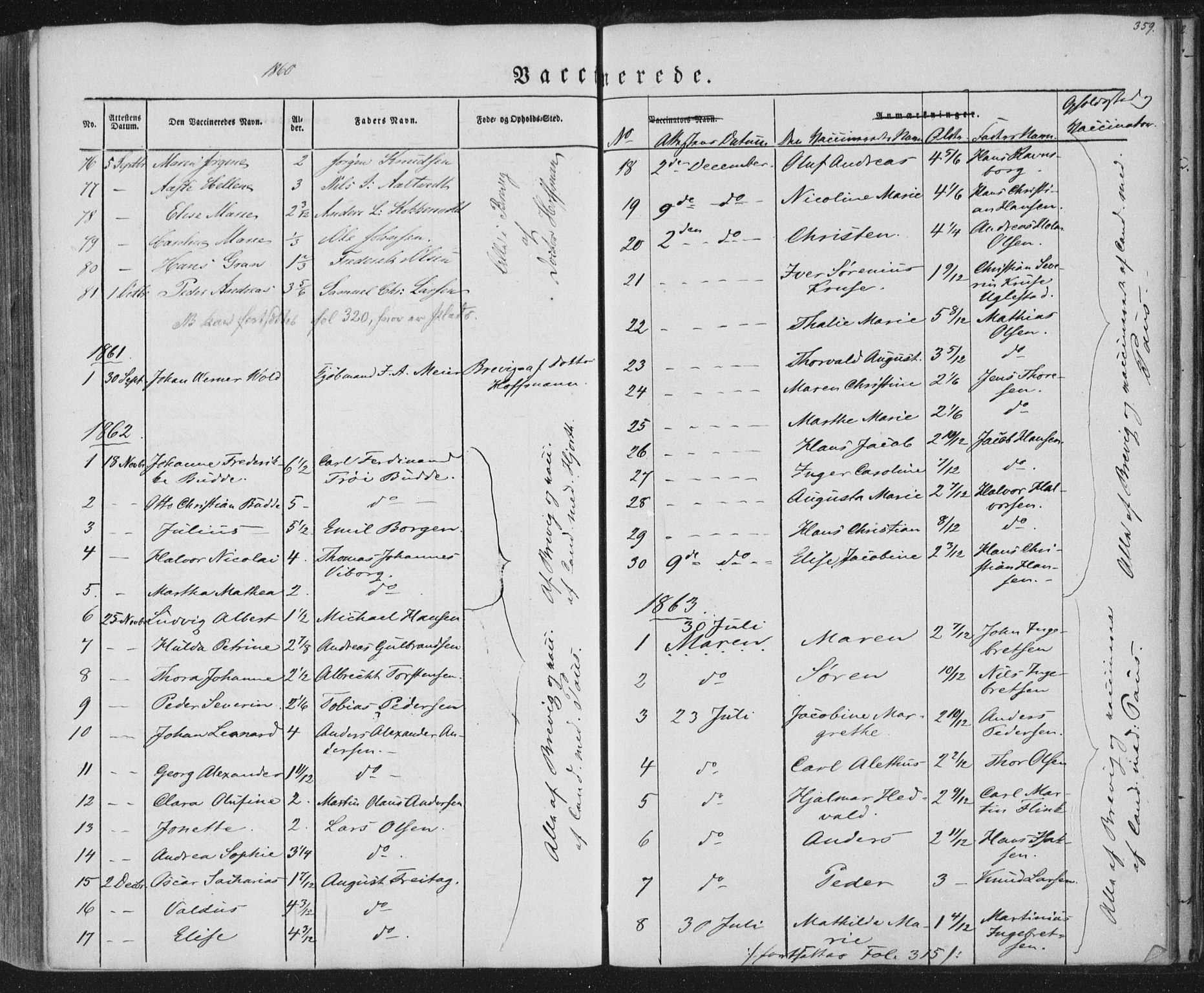 Brevik kirkebøker, SAKO/A-255/F/Fa/L0005: Parish register (official) no. 5, 1847-1865, p. 359