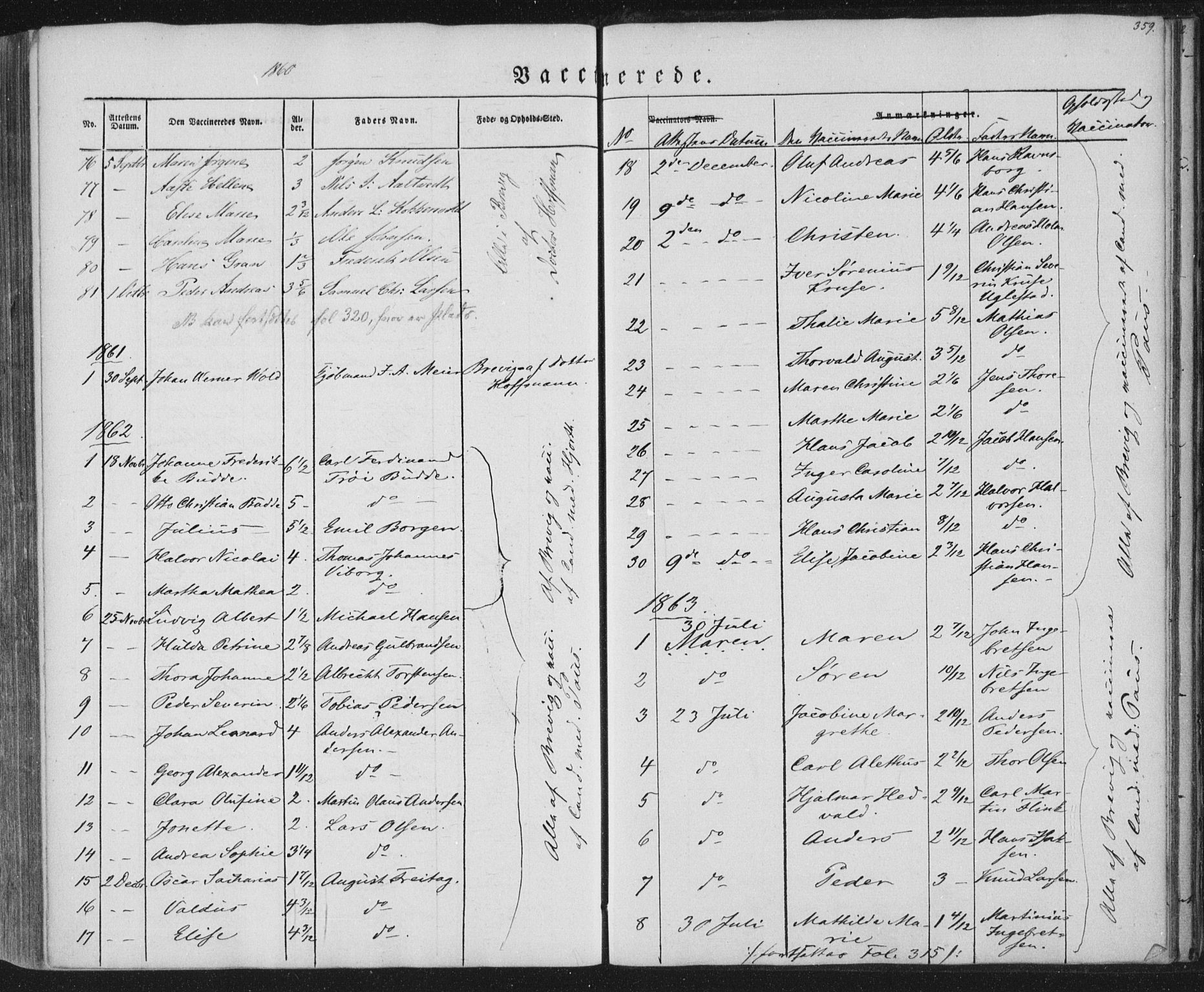 Brevik kirkebøker, AV/SAKO-A-255/F/Fa/L0005: Parish register (official) no. 5, 1847-1865, p. 359