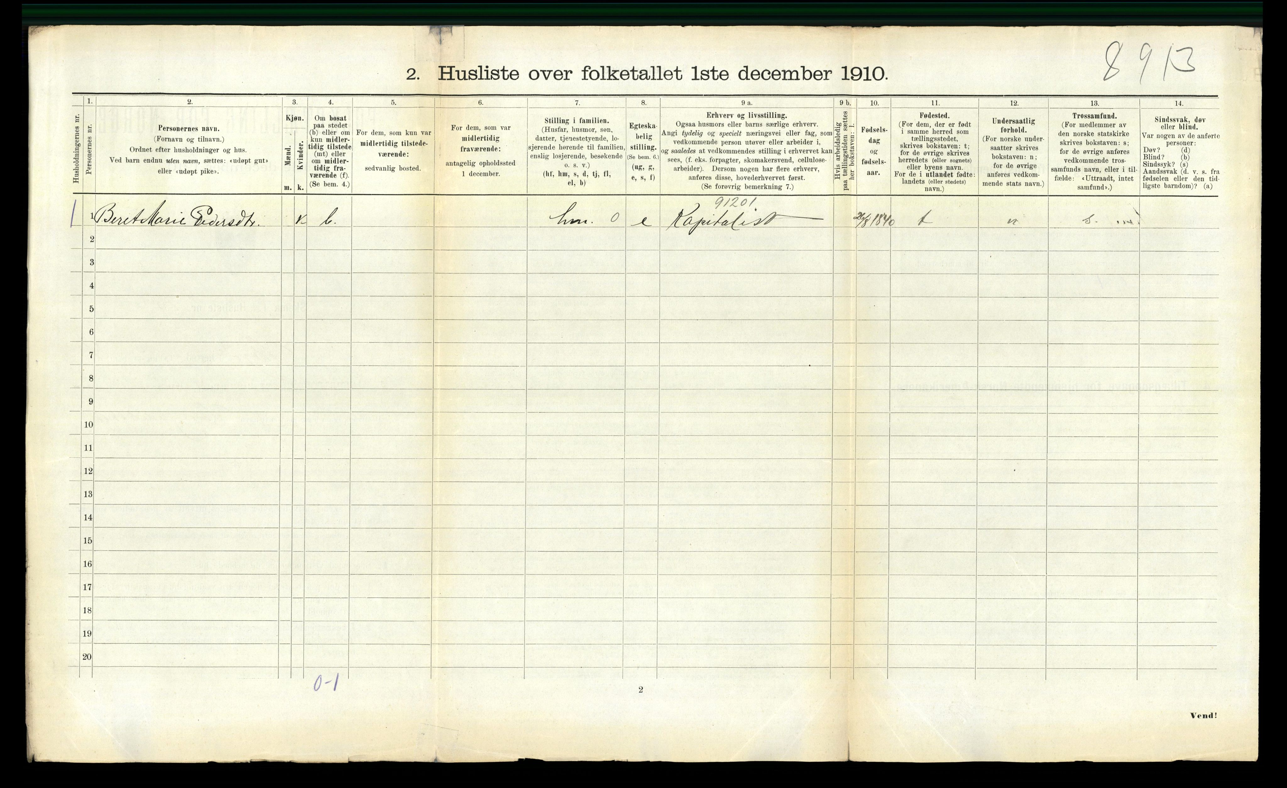 RA, 1910 census for Skogn, 1910, p. 905