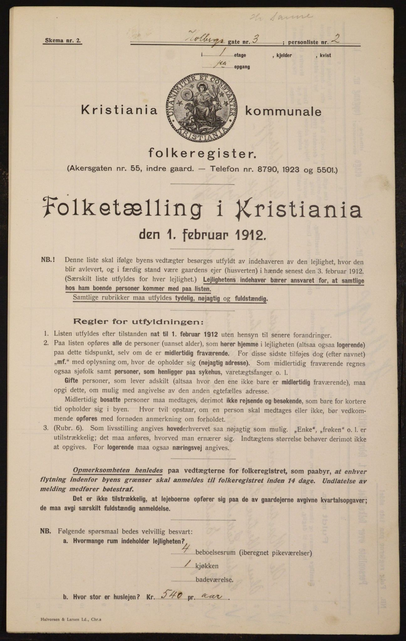 OBA, Municipal Census 1912 for Kristiania, 1912, p. 40647