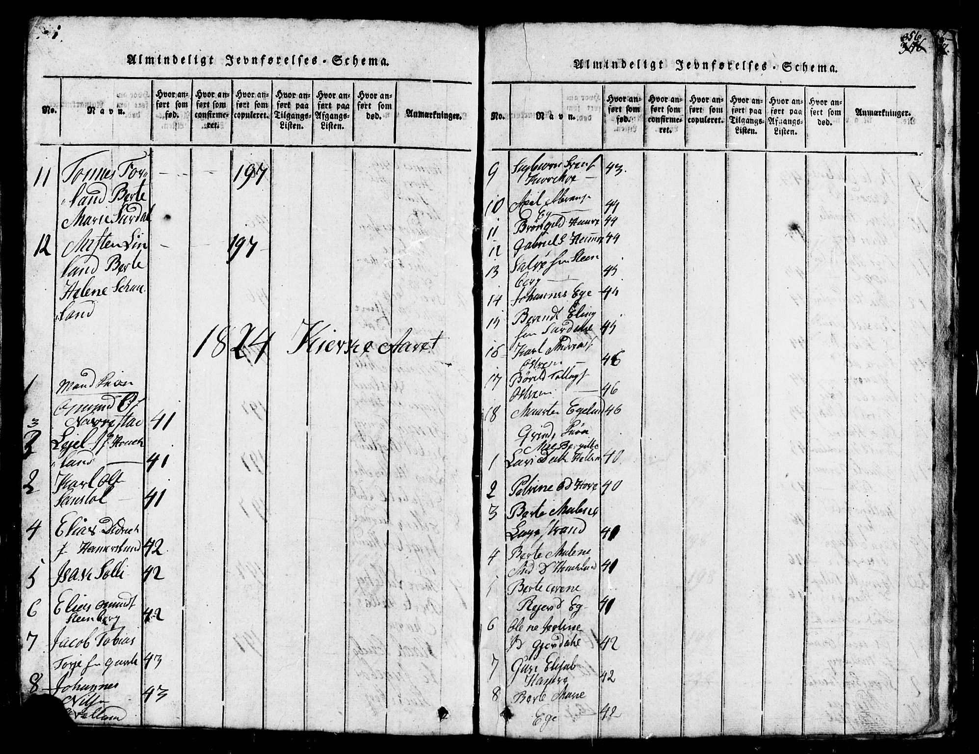 Lund sokneprestkontor, SAST/A-101809/S07/L0002: Parish register (copy) no. B 2, 1816-1832, p. 356