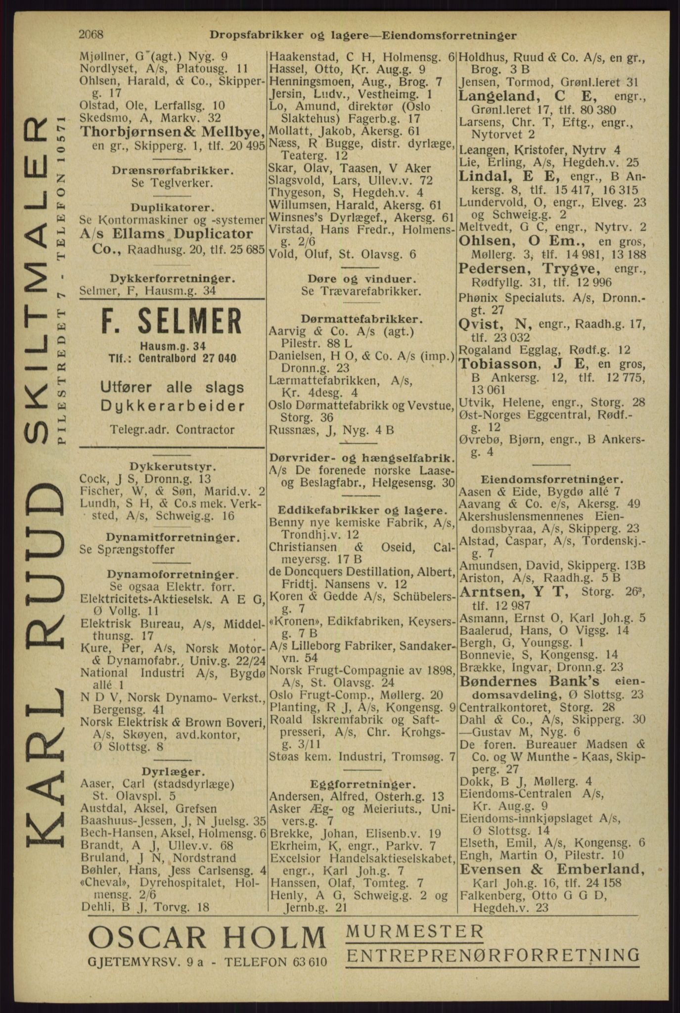 Kristiania/Oslo adressebok, PUBL/-, 1929, p. 2068
