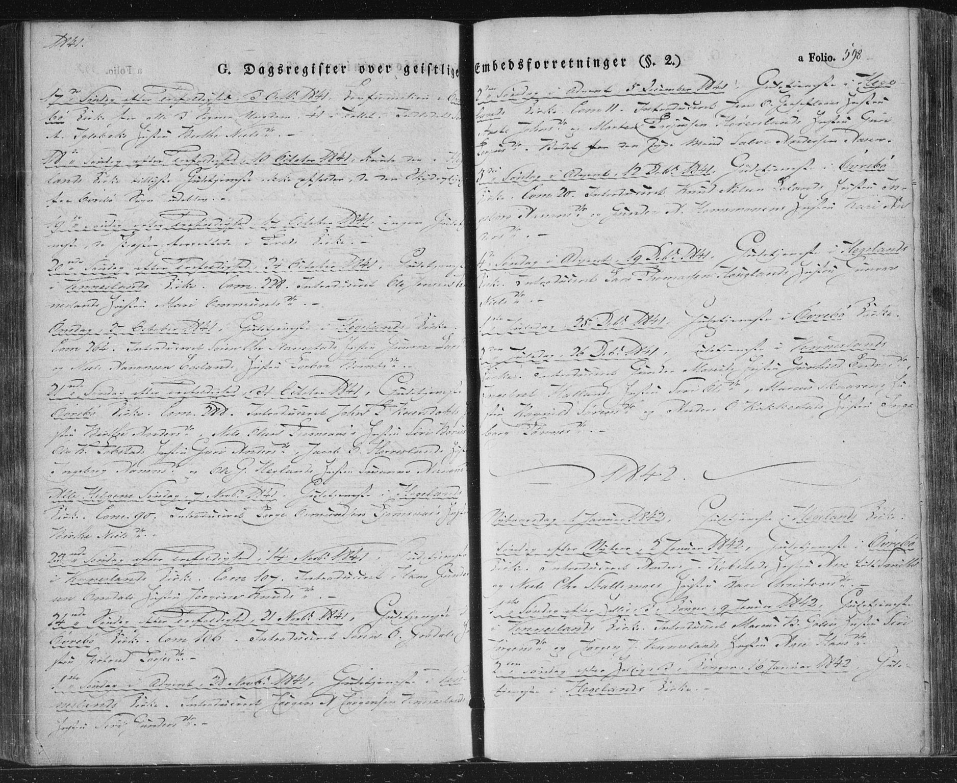 Vennesla sokneprestkontor, AV/SAK-1111-0045/Fa/Fac/L0004: Parish register (official) no. A 4, 1834-1855, p. 598