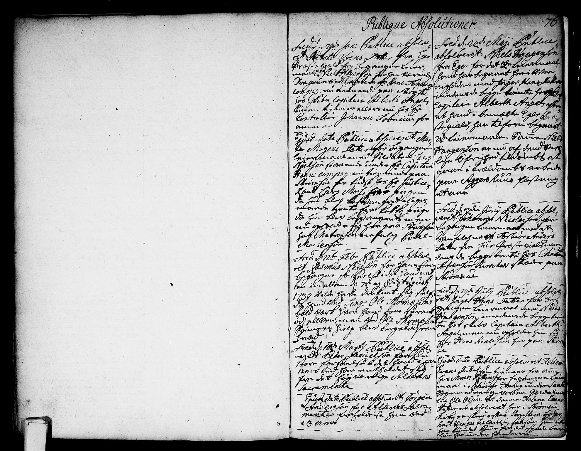 Strømsø kirkebøker, SAKO/A-246/F/Fa/L0007: Parish register (official) no. I 7, 1739-1751, p. 76