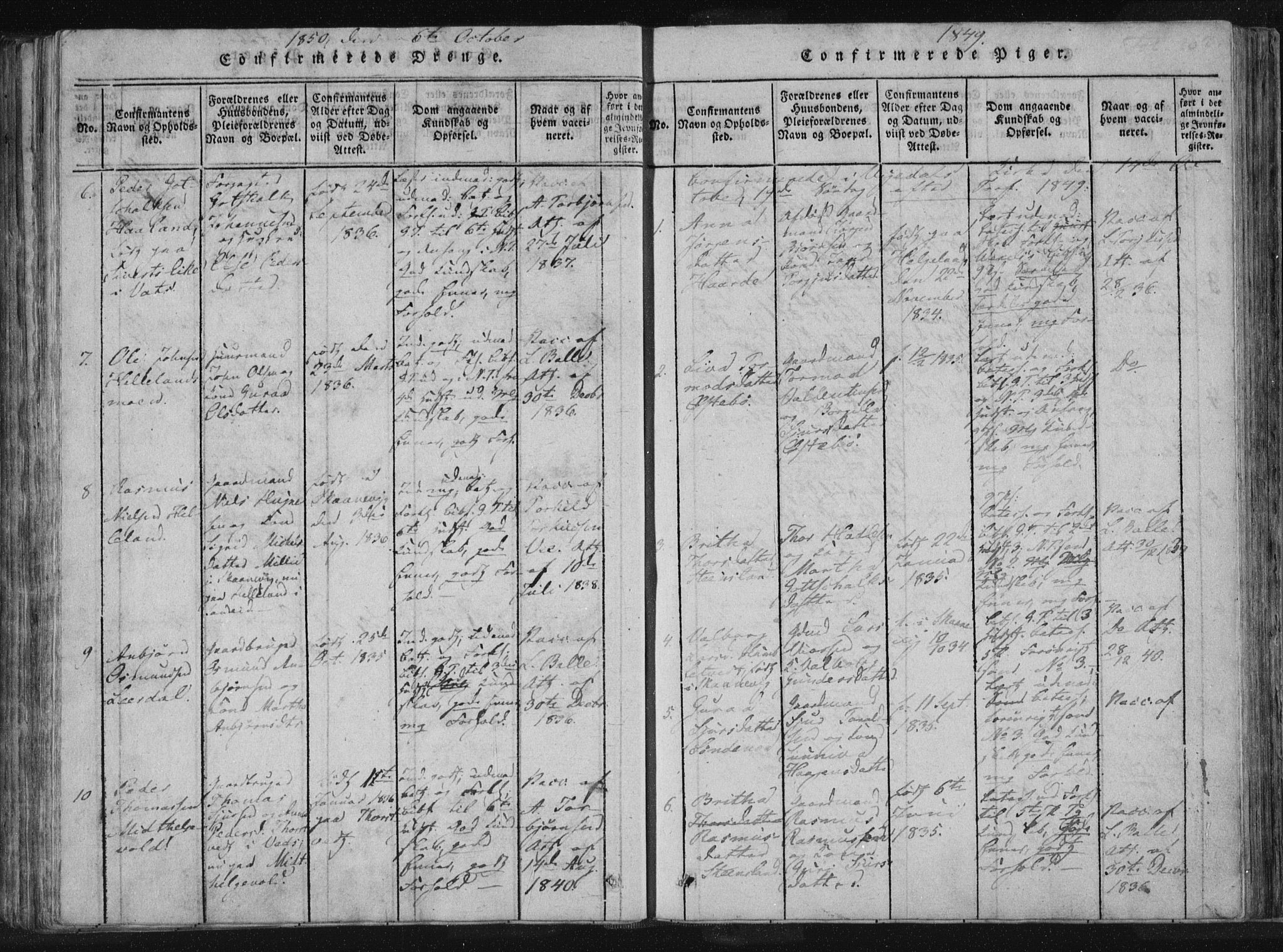 Vikedal sokneprestkontor, SAST/A-101840/01/IV: Parish register (official) no. A 4, 1816-1850