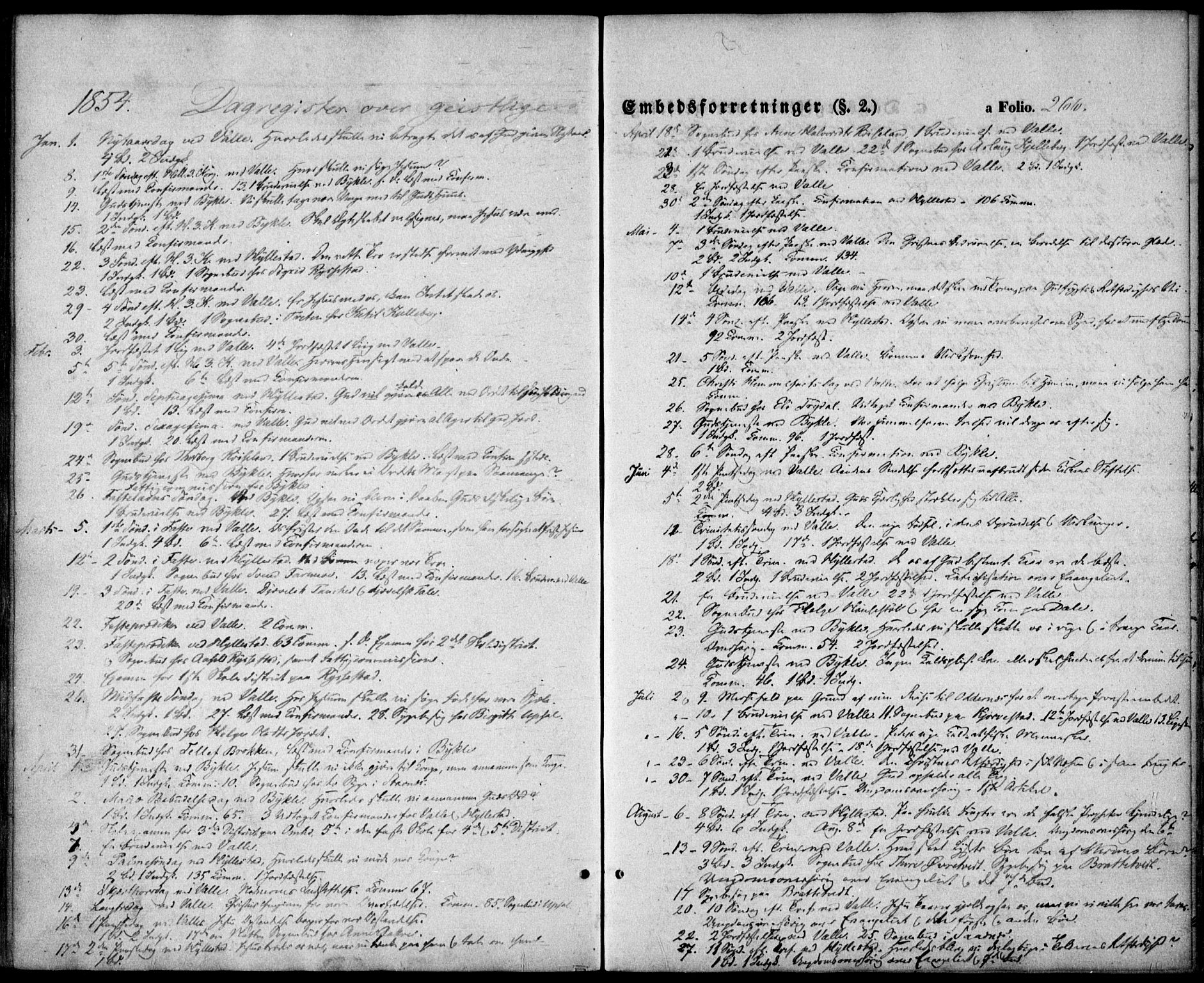 Valle sokneprestkontor, AV/SAK-1111-0044/F/Fa/Fac/L0007: Parish register (official) no. A 7, 1854-1868, p. 266
