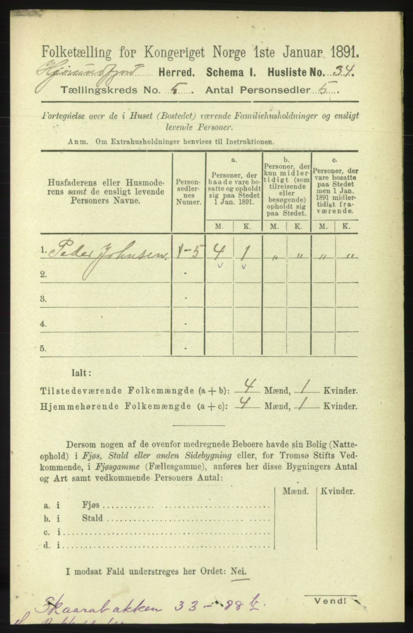 RA, 1891 census for 1522 Hjørundfjord, 1891, p. 890