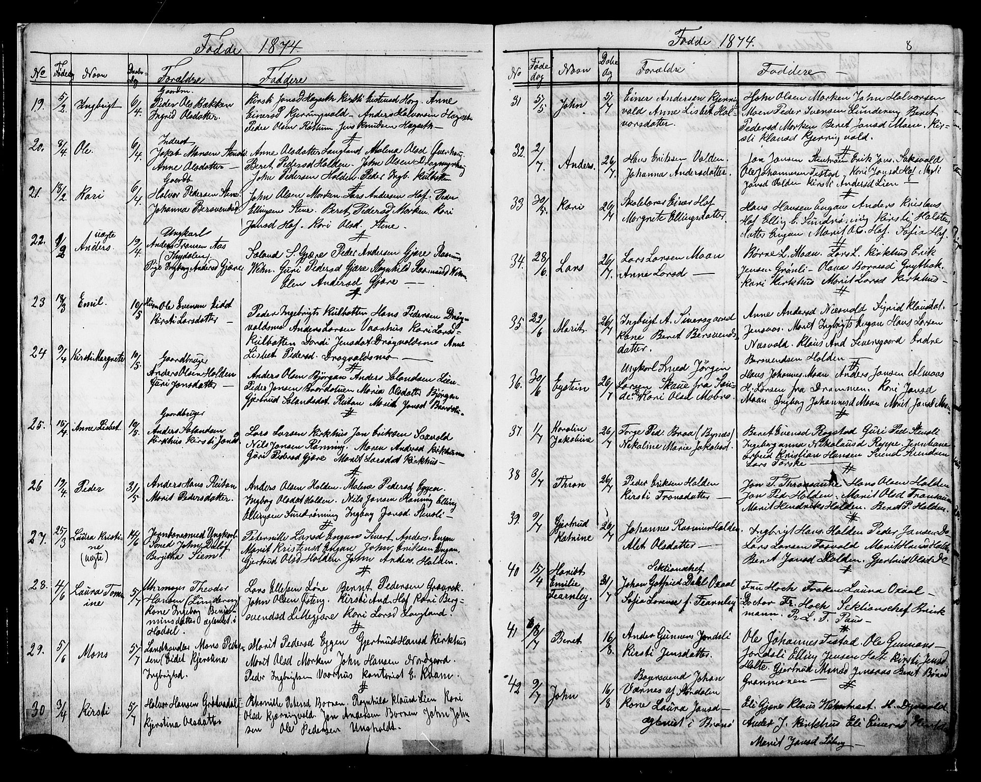 Ministerialprotokoller, klokkerbøker og fødselsregistre - Sør-Trøndelag, SAT/A-1456/686/L0985: Parish register (copy) no. 686C01, 1871-1933, p. 8