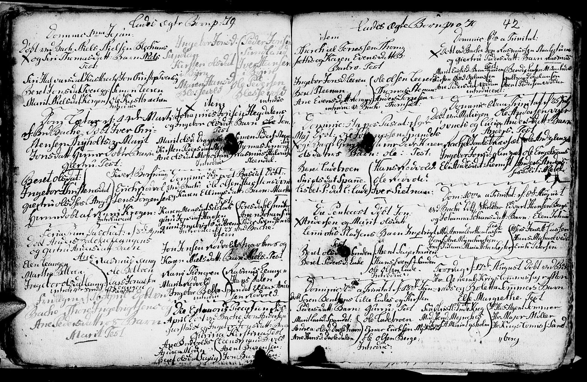 Ministerialprotokoller, klokkerbøker og fødselsregistre - Sør-Trøndelag, SAT/A-1456/606/L0305: Parish register (copy) no. 606C01, 1757-1819, p. 42