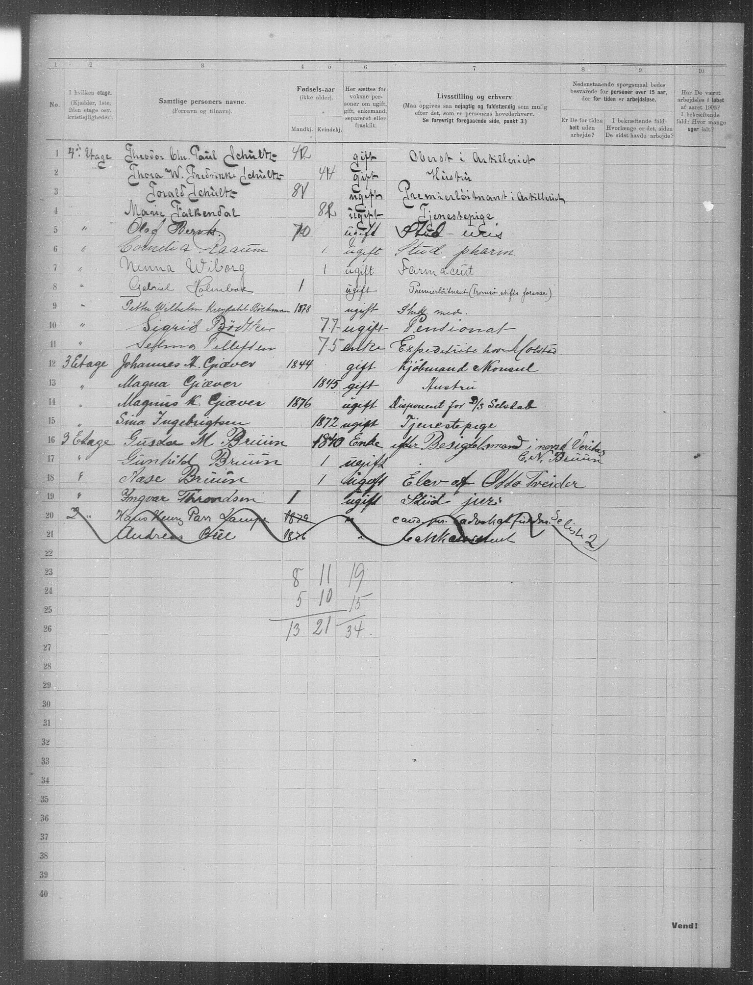 OBA, Municipal Census 1903 for Kristiania, 1903, p. 787