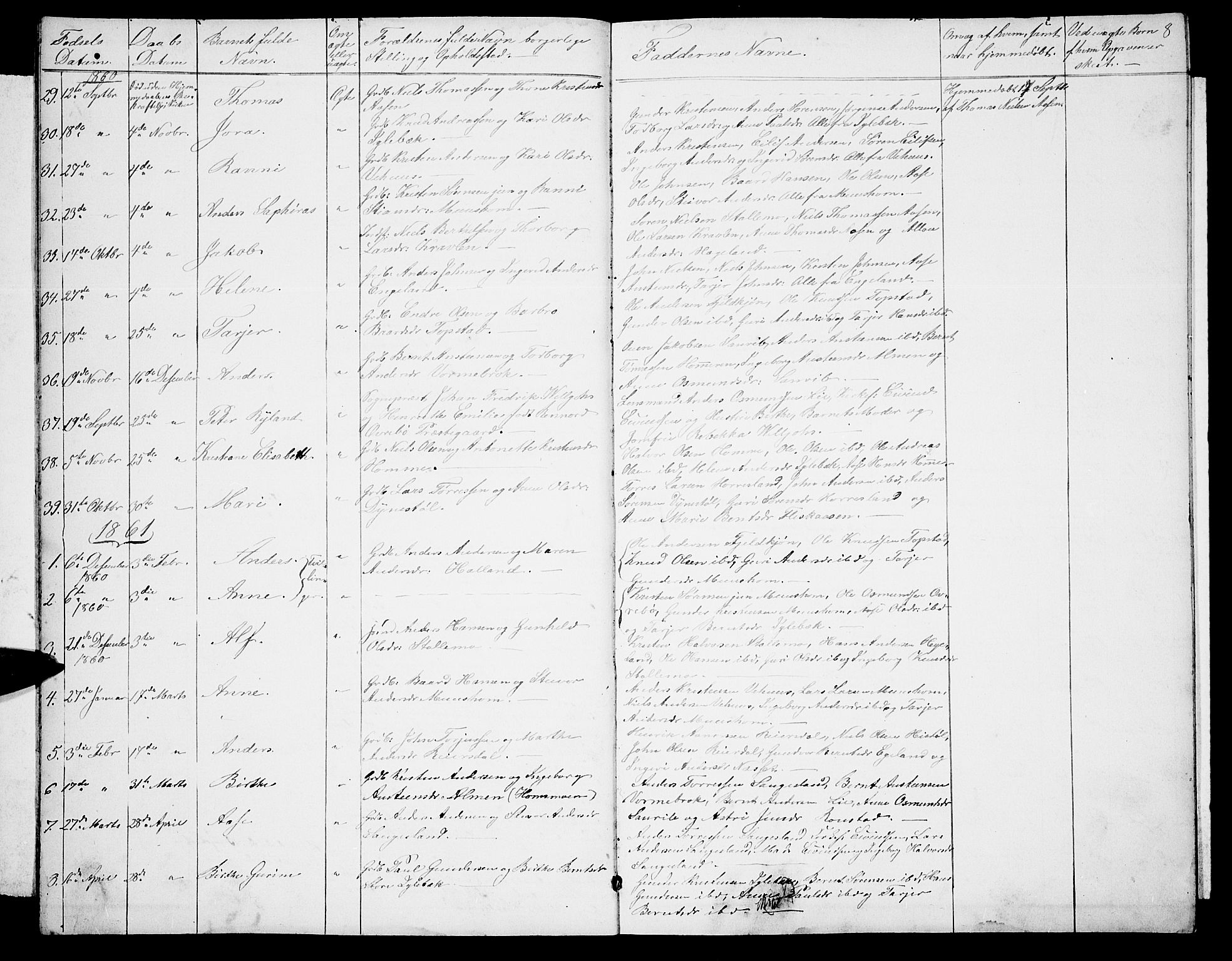 Vennesla sokneprestkontor, AV/SAK-1111-0045/Fb/Fbc/L0002: Parish register (copy) no. B 2, 1858-1894, p. 8