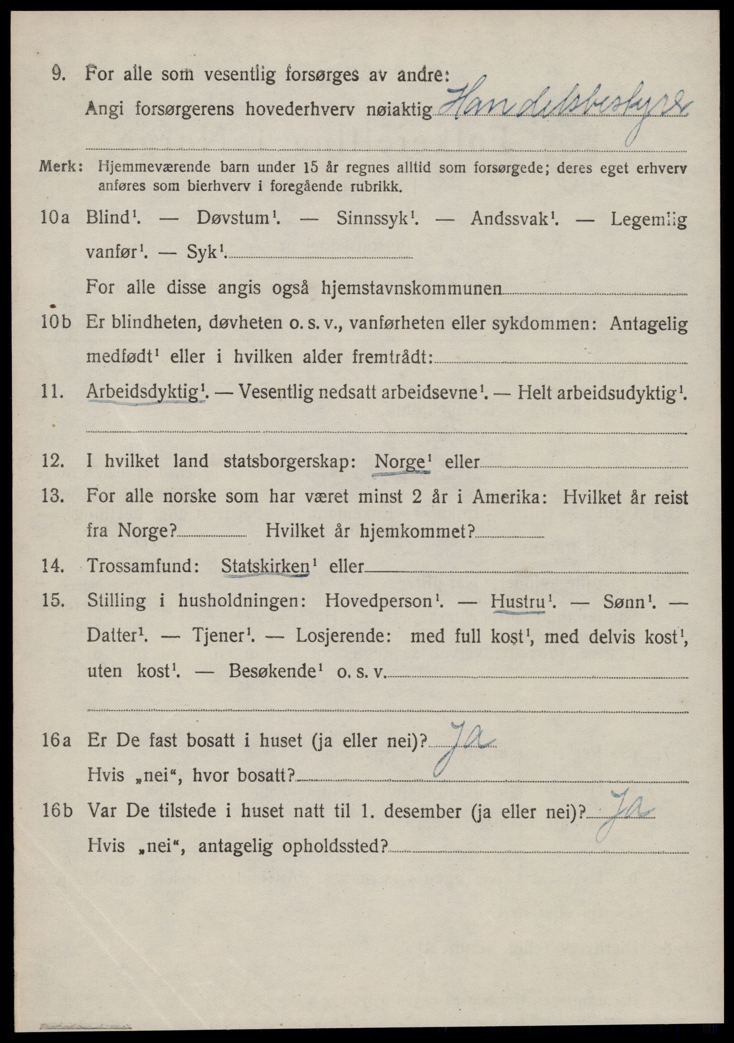 SAT, 1920 census for Sande (MR), 1920, p. 4831