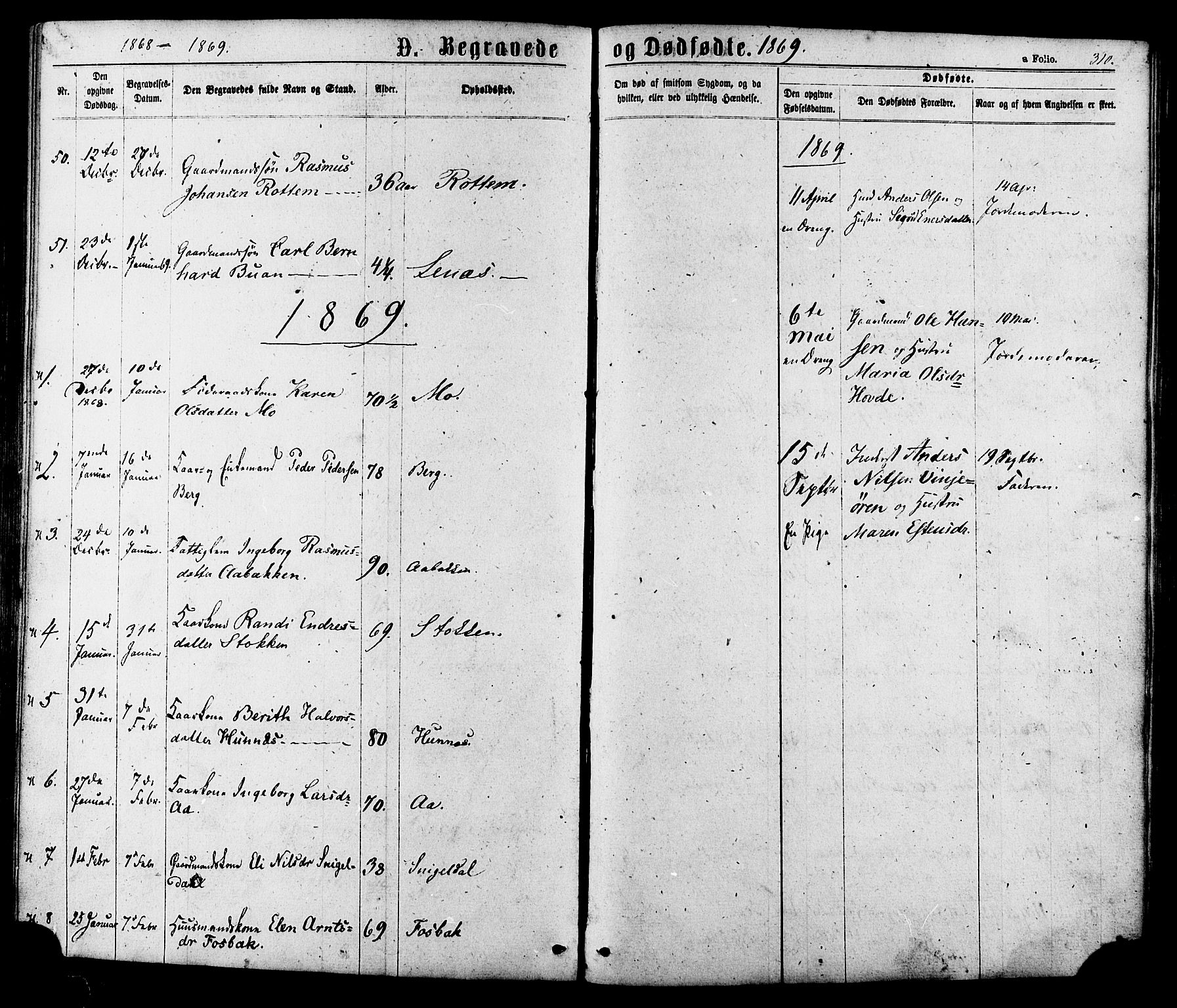 Ministerialprotokoller, klokkerbøker og fødselsregistre - Sør-Trøndelag, AV/SAT-A-1456/630/L0495: Parish register (official) no. 630A08, 1868-1878, p. 310