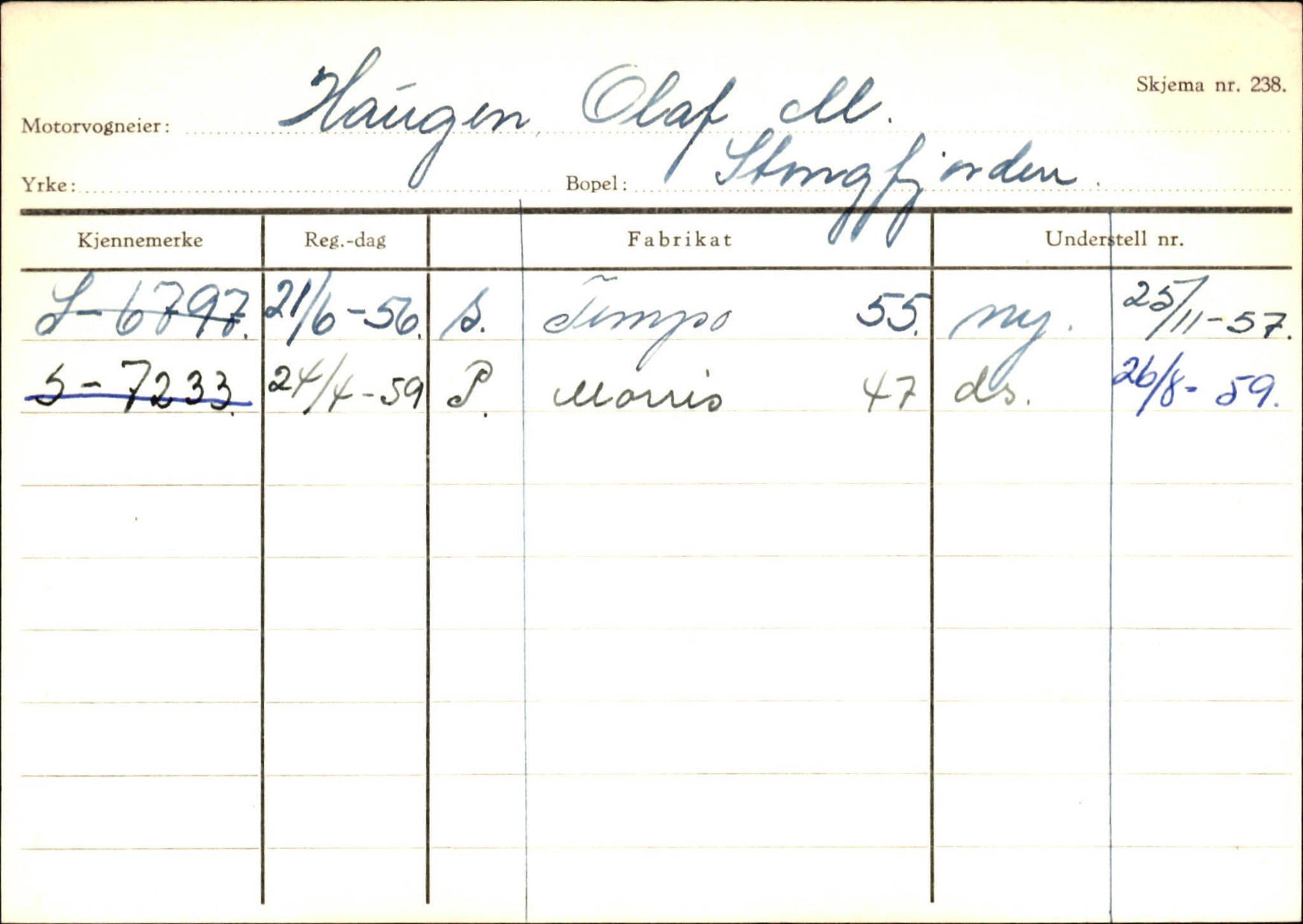 Statens vegvesen, Sogn og Fjordane vegkontor, AV/SAB-A-5301/4/F/L0132: Eigarregister Askvoll A-Å. Balestrand A-Å, 1945-1975, p. 499