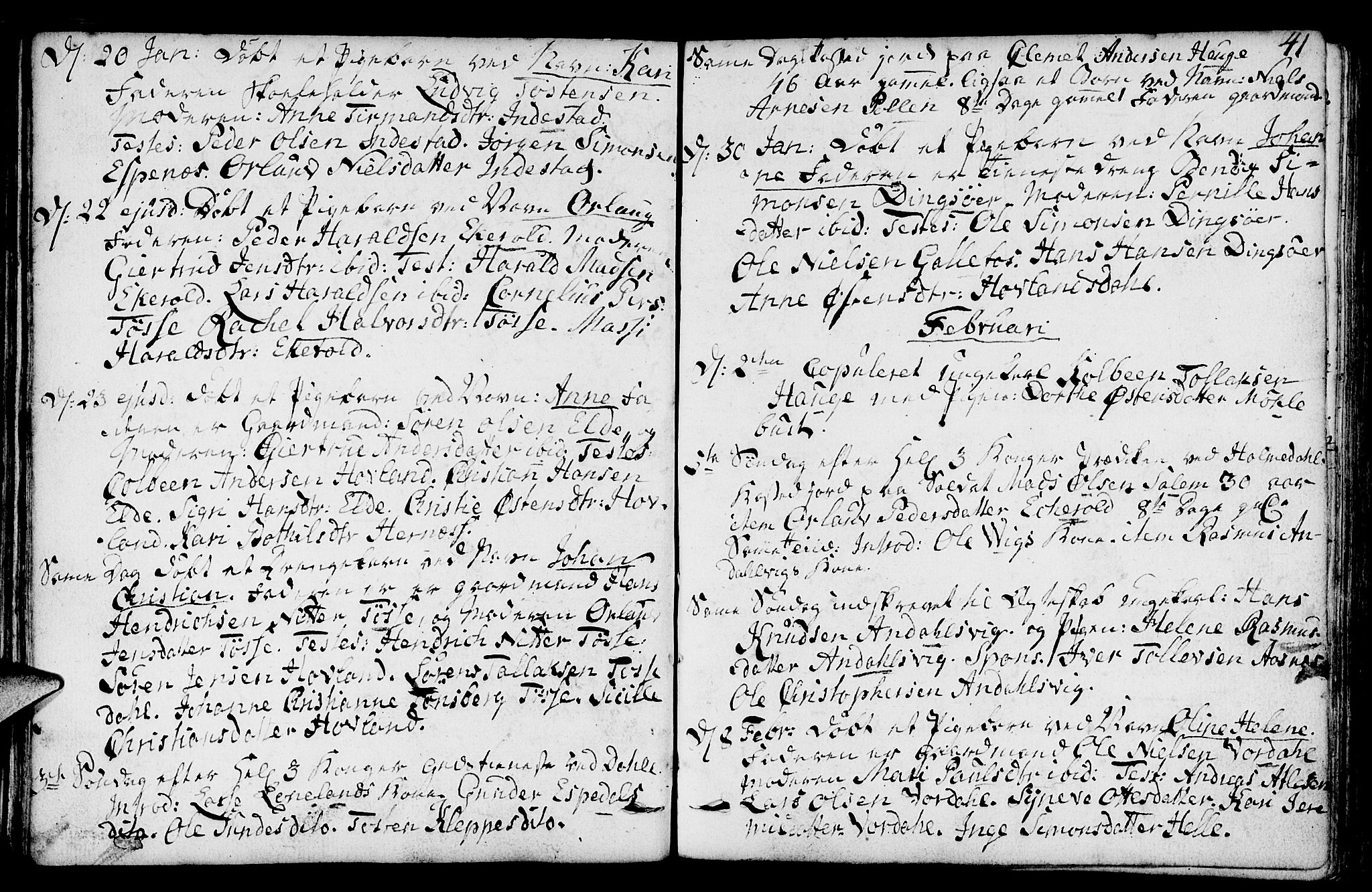 Fjaler sokneprestembete, SAB/A-79801/H/Haa/Haaa/L0003: Parish register (official) no. A 3, 1799-1814, p. 41