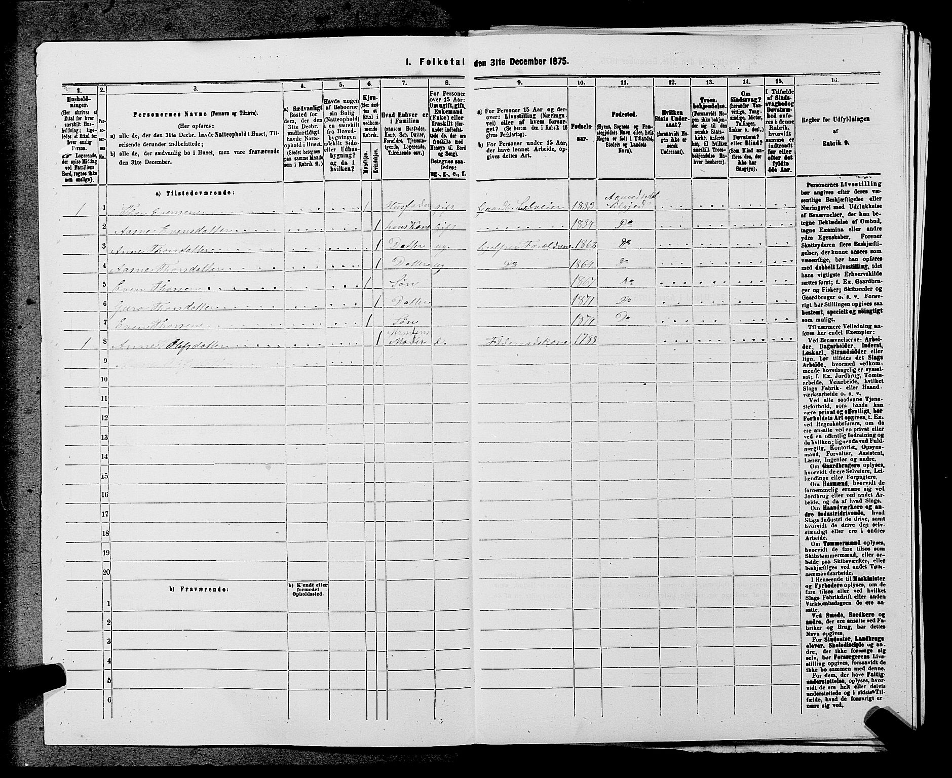SAKO, 1875 census for 0828P Seljord, 1875, p. 1382