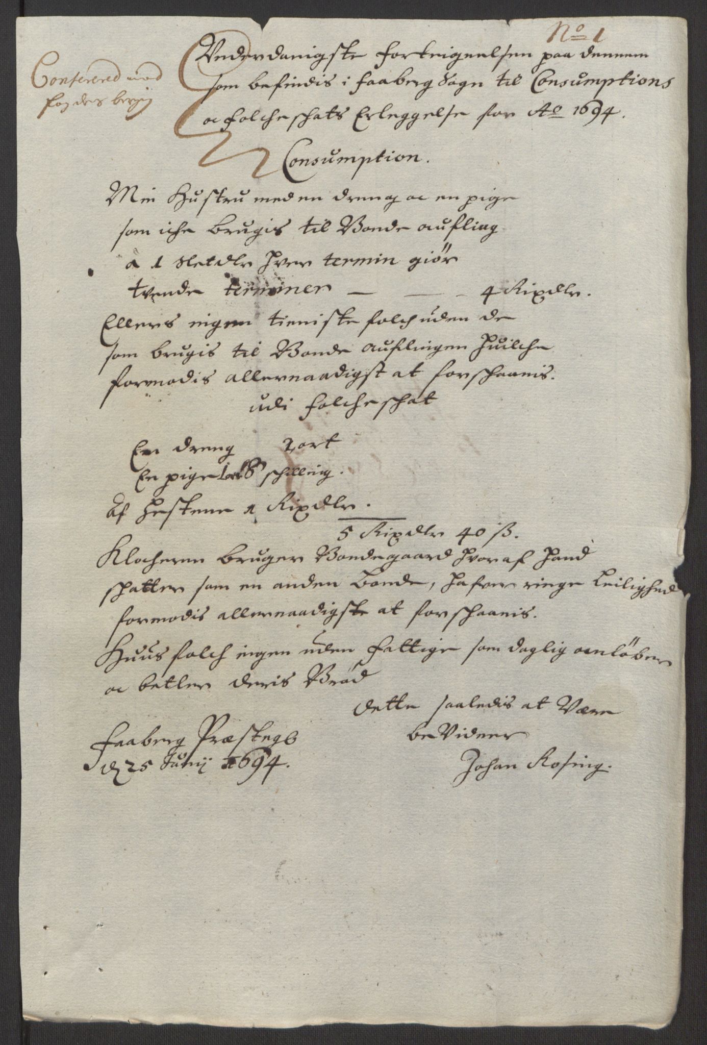 Rentekammeret inntil 1814, Reviderte regnskaper, Fogderegnskap, AV/RA-EA-4092/R17/L1168: Fogderegnskap Gudbrandsdal, 1694, p. 347