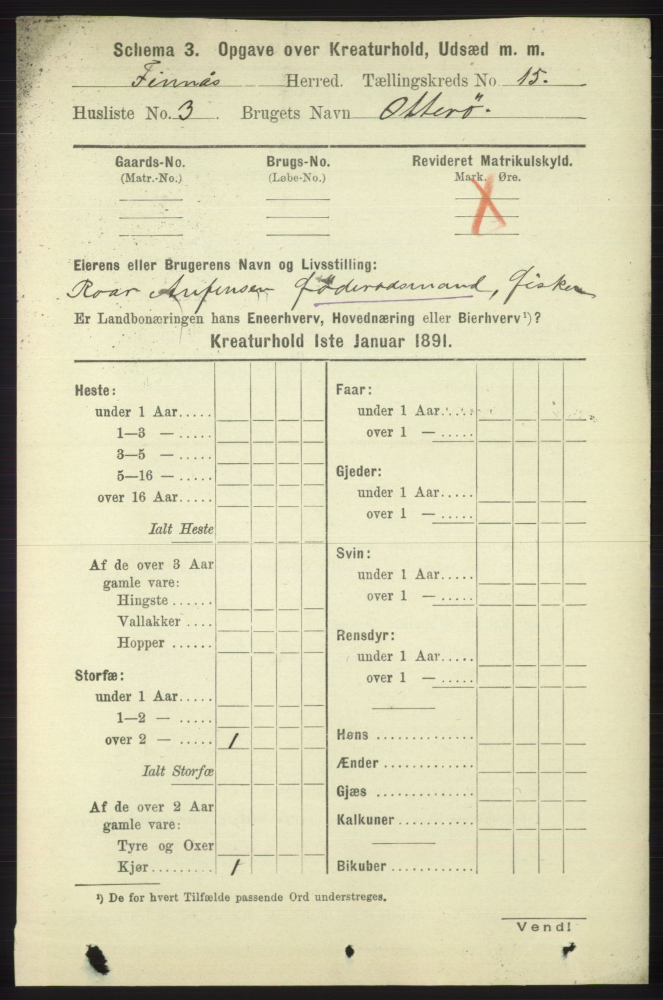 RA, 1891 census for 1218 Finnås, 1891, p. 7615