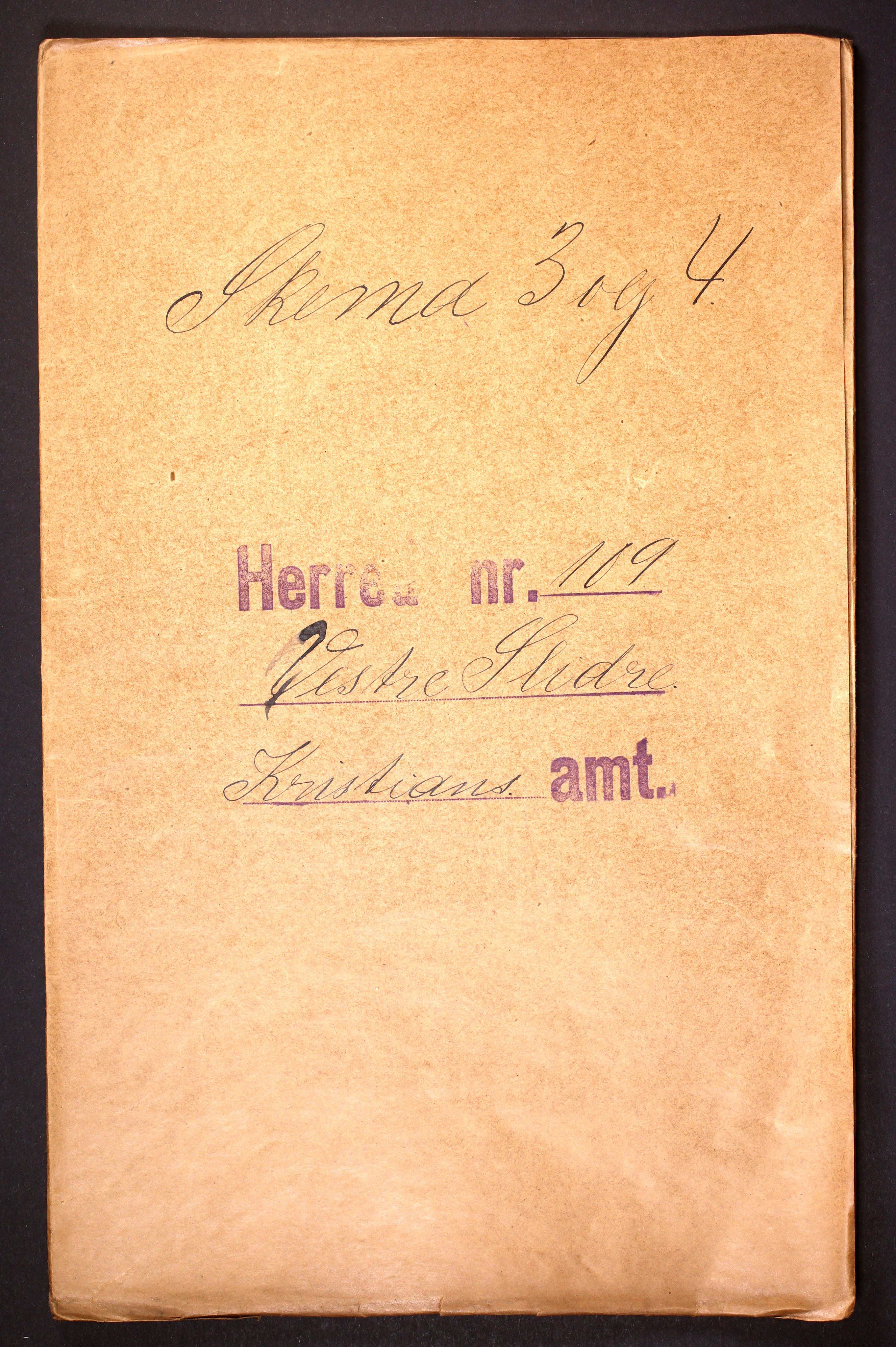 RA, 1910 census for Vestre Slidre, 1910, p. 1