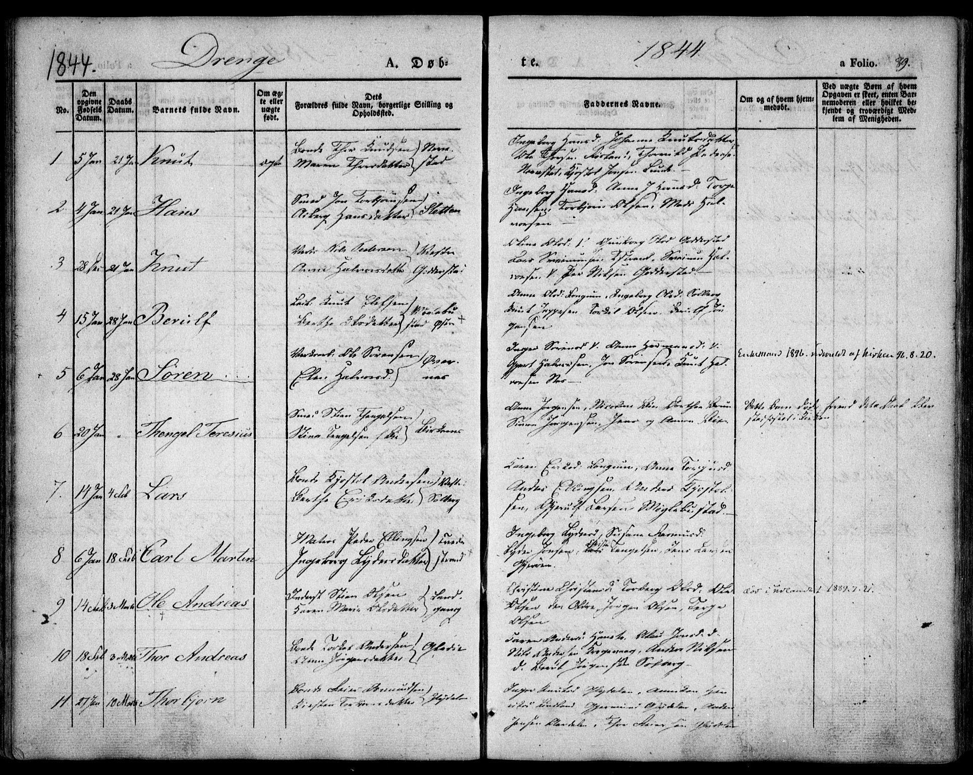 Holt sokneprestkontor, AV/SAK-1111-0021/F/Fa/L0007: Parish register (official) no. A 7, 1836-1848, p. 89