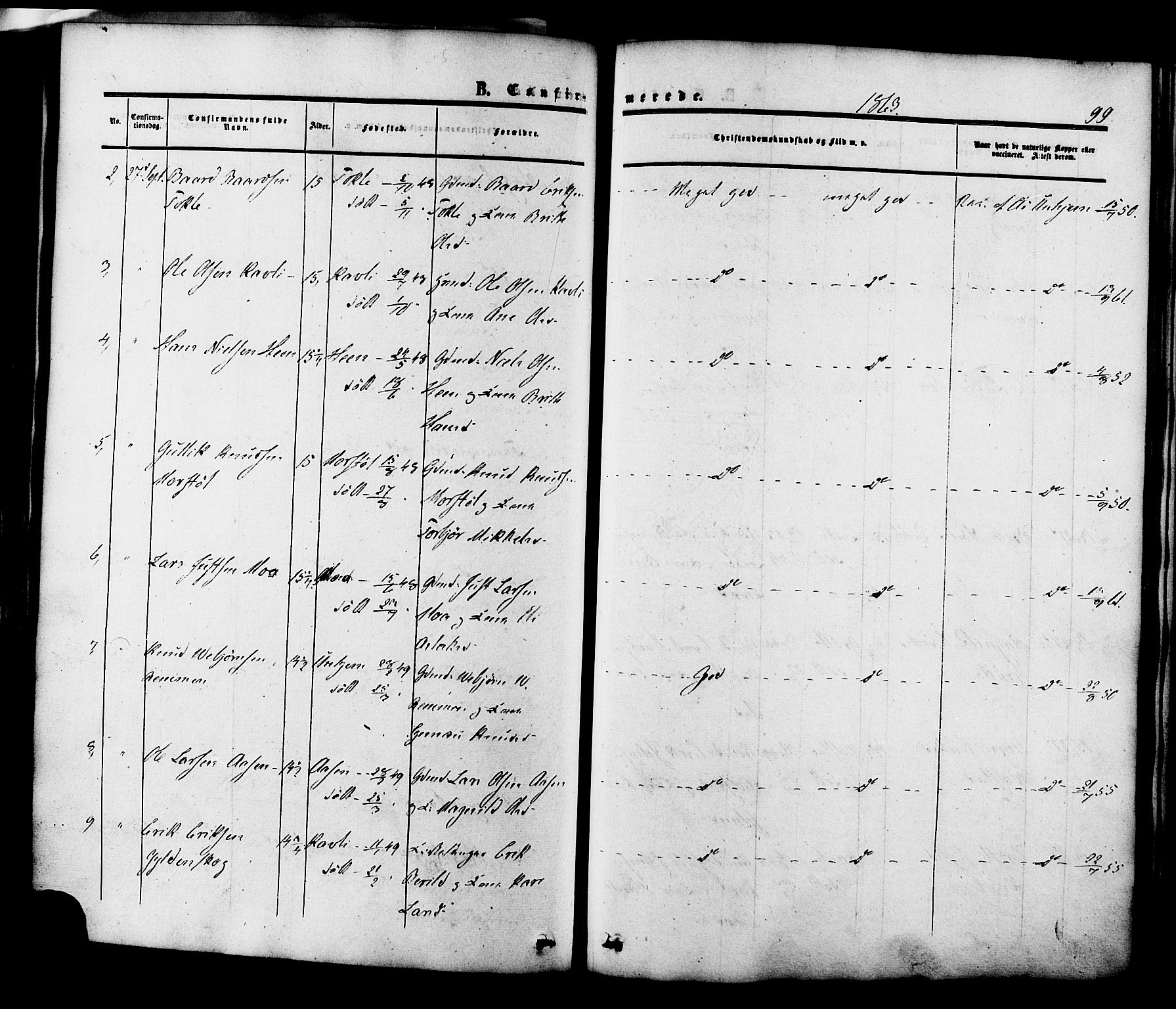 Ministerialprotokoller, klokkerbøker og fødselsregistre - Møre og Romsdal, AV/SAT-A-1454/545/L0586: Parish register (official) no. 545A02, 1854-1877, p. 99