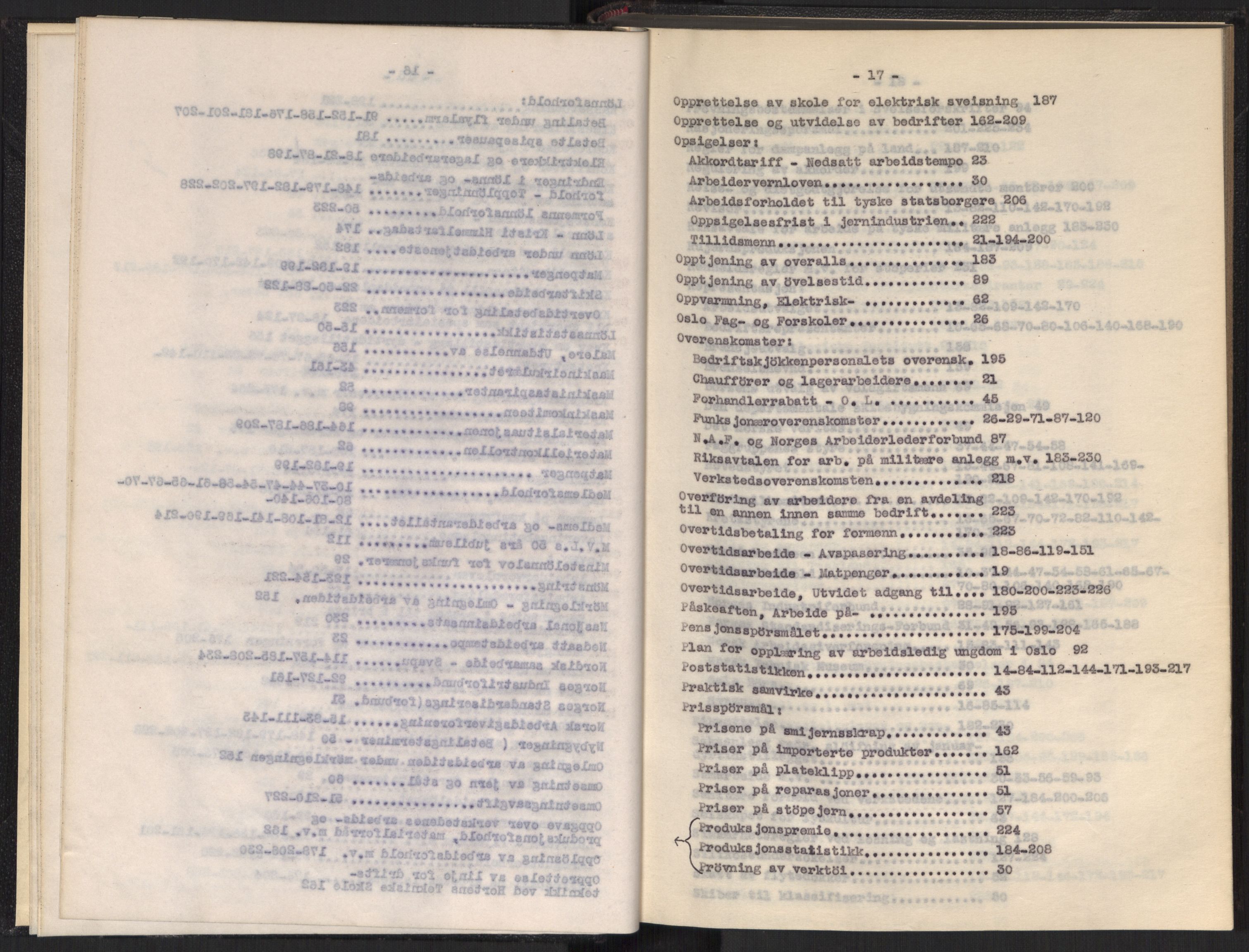 Teknologibedriftenes Landsforening TBL, RA/PA-1700/A/Ad/L0006: Årsberetning med register, 1937-1943