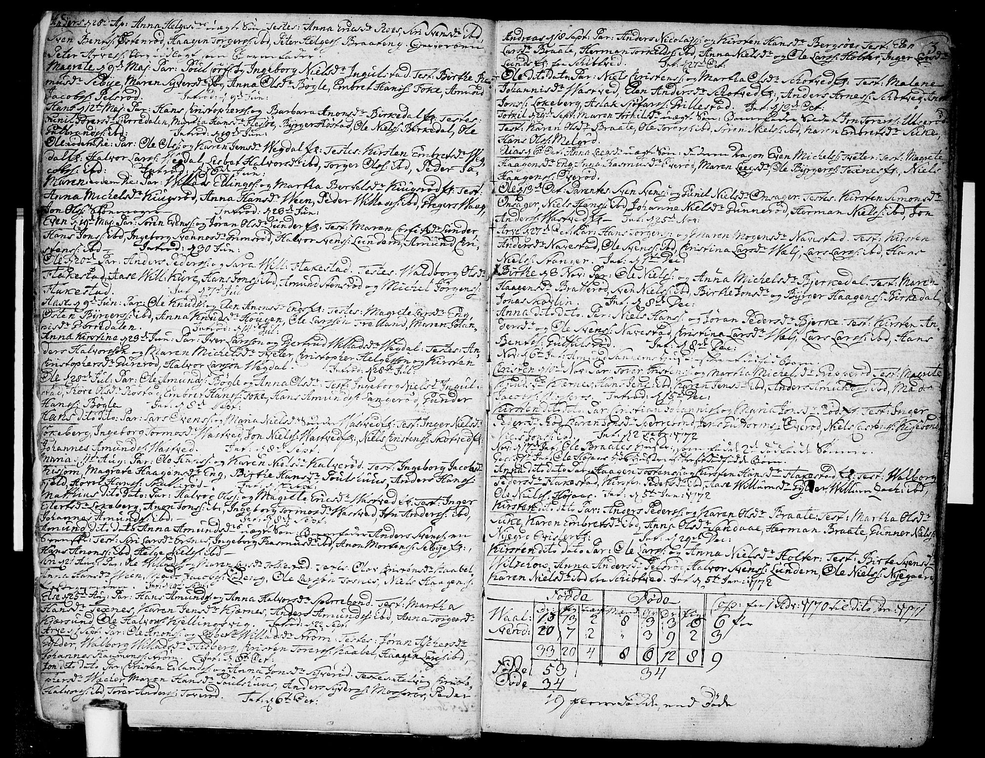 Våler prestekontor Kirkebøker, AV/SAO-A-11083/F/Fa/L0004: Parish register (official) no. I 4, 1771-1815, p. 3