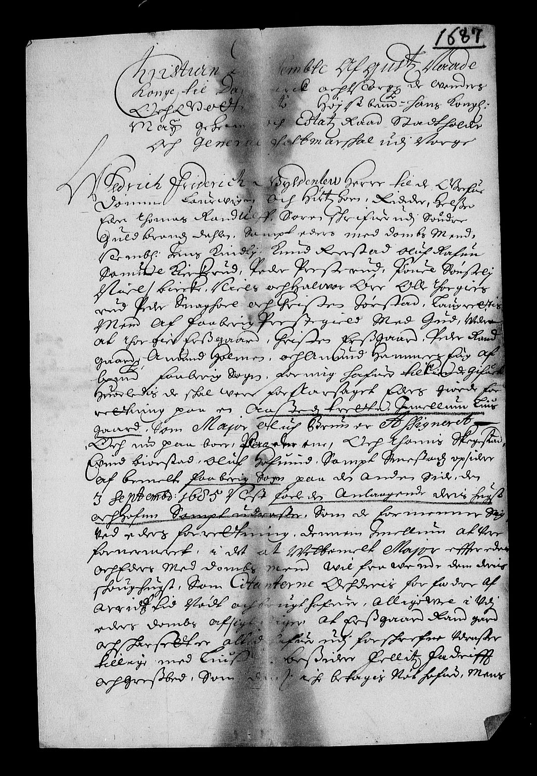Stattholderembetet 1572-1771, RA/EA-2870/Af/L0001: Avskrifter av vedlegg til originale supplikker, nummerert i samsvar med supplikkbøkene, 1683-1687, p. 89
