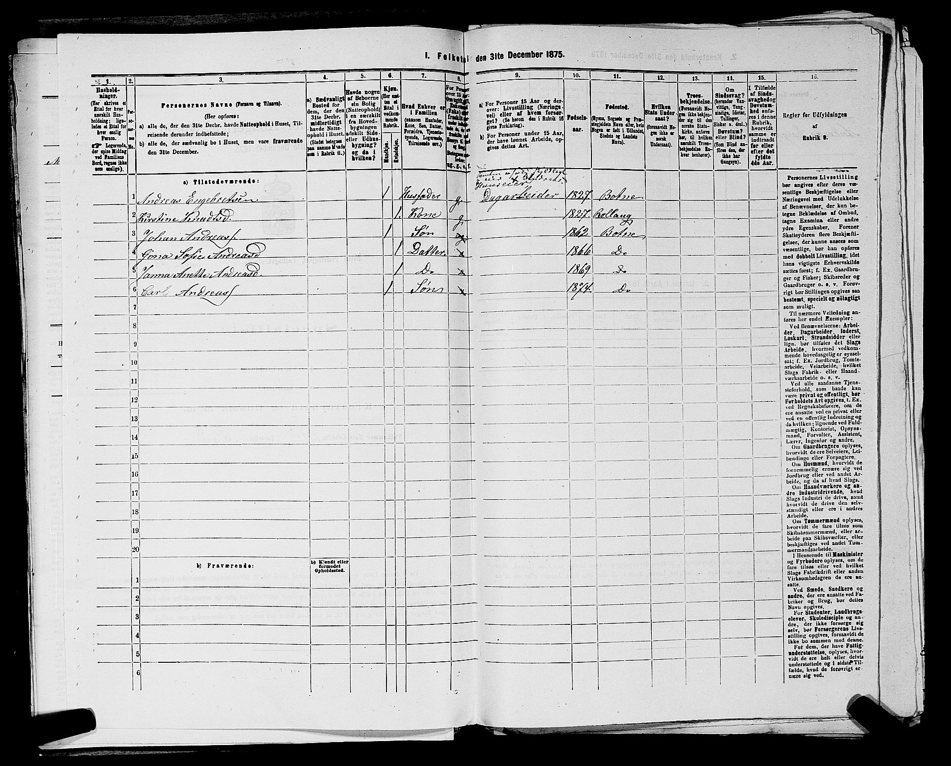 SAKO, 1875 census for 0715P Botne, 1875, p. 572