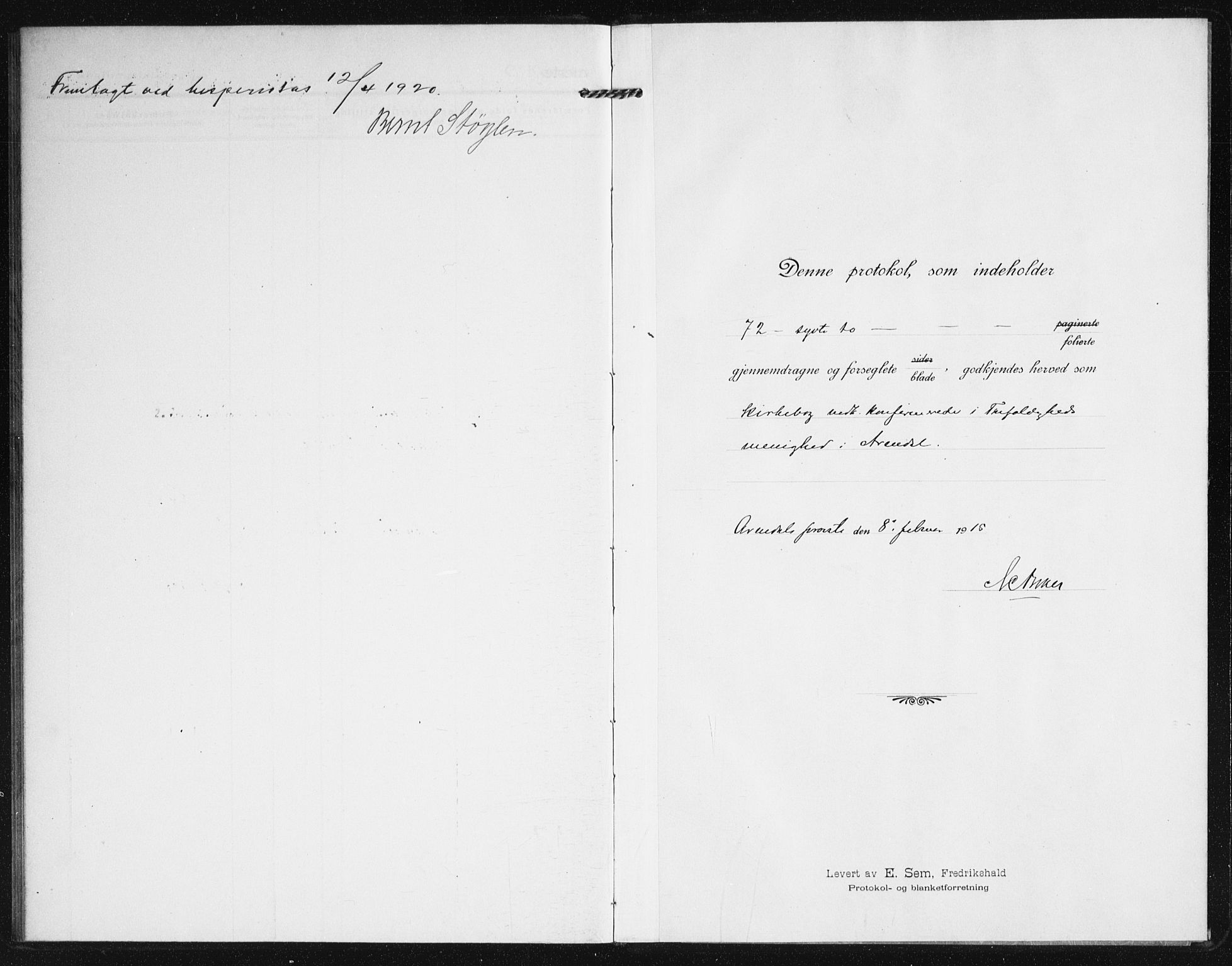 Arendal sokneprestkontor, Trefoldighet, SAK/1111-0040/F/Fa/L0011: Parish register (official) no. A 11, 1915-1919