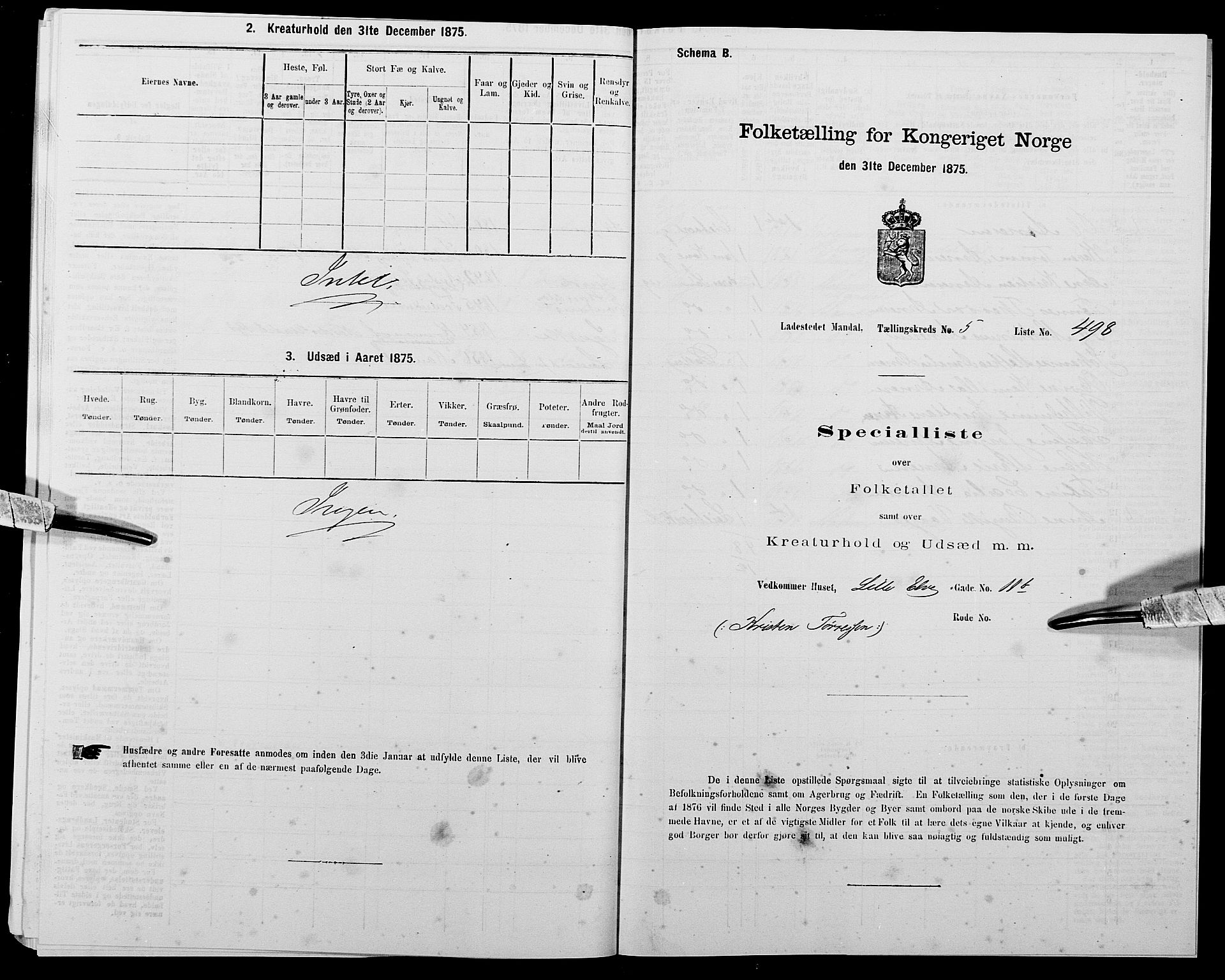 SAK, 1875 census for 1002B Mandal/Mandal, 1875, p. 1044