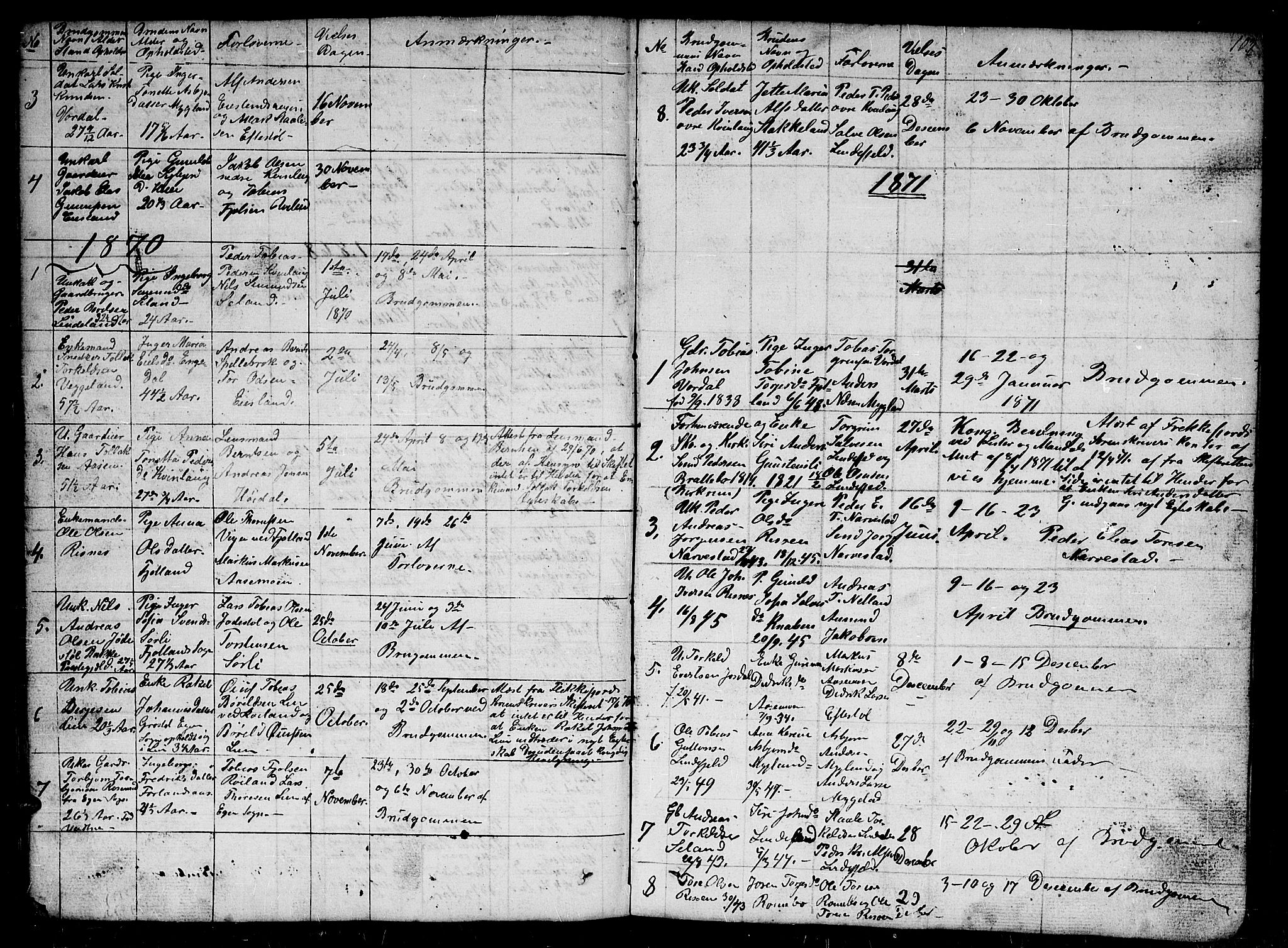 Fjotland sokneprestkontor, AV/SAK-1111-0010/F/Fb/L0002: Parish register (copy) no. B 2, 1841-1871, p. 103