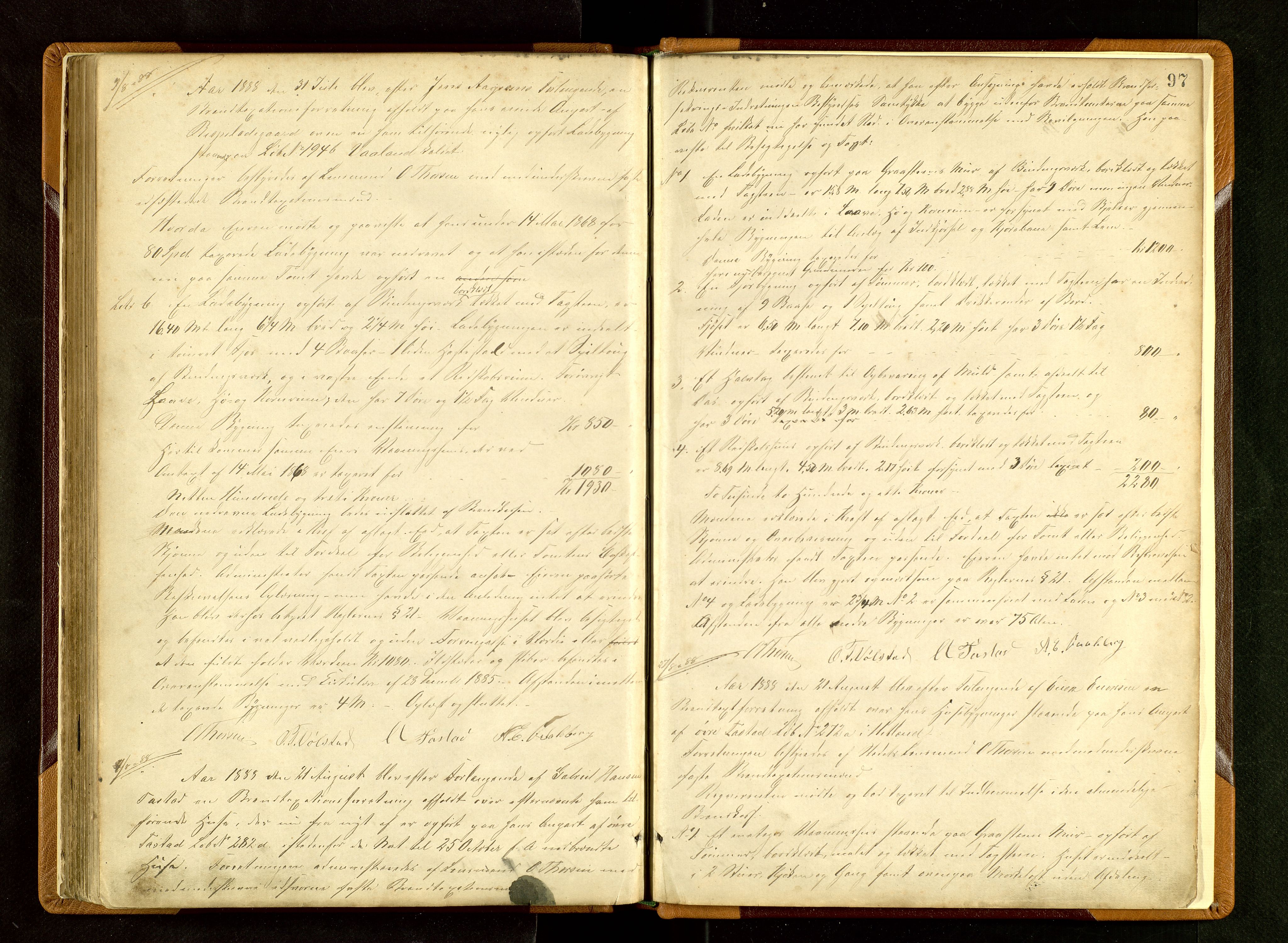 Hetland lensmannskontor, AV/SAST-A-100101/Goa/L0002: "Brandtaxationsprotokol", 1874-1888, p. 96b-97a